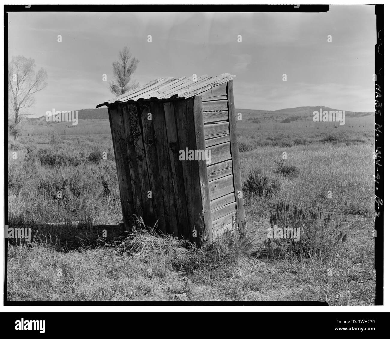 Rear view, from southwest (1979) Pfeiffer Homestead, Outhouse, 90