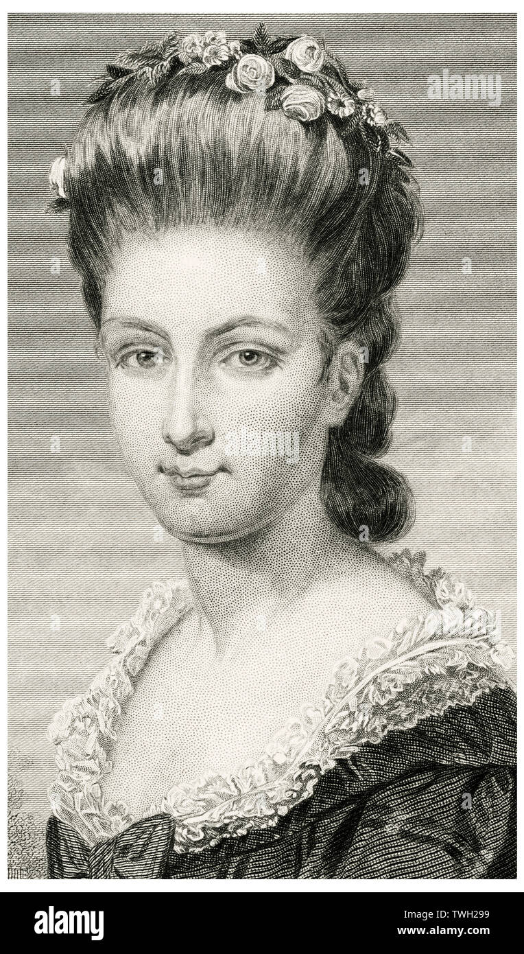 Sarah Van Brugh Livingston Jay (1756-1802), Wife of Founding Father John Jay, Head and Shoulders Portrait, Steel Engraving, Portrait Gallery of Eminent Men and Women of Europe and America by Evert A. Duyckinck, Published by Henry J. Johnson, Johnson, Wilson & Company, New York, 1873 Stock Photo