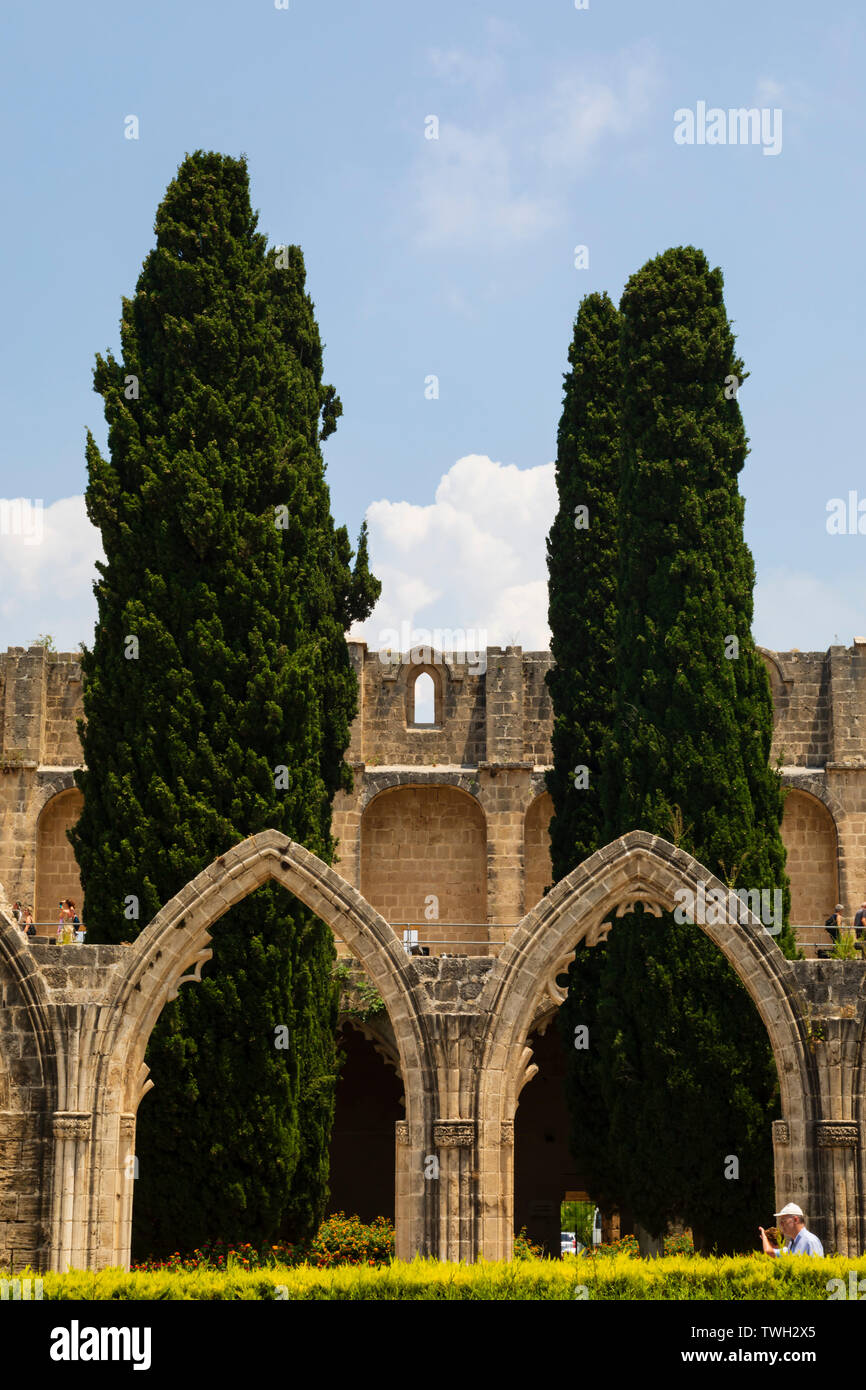 Bellapais Abbey, Kyrenia range, Turkish Republic of Northern Cyprus. Stock Photo
