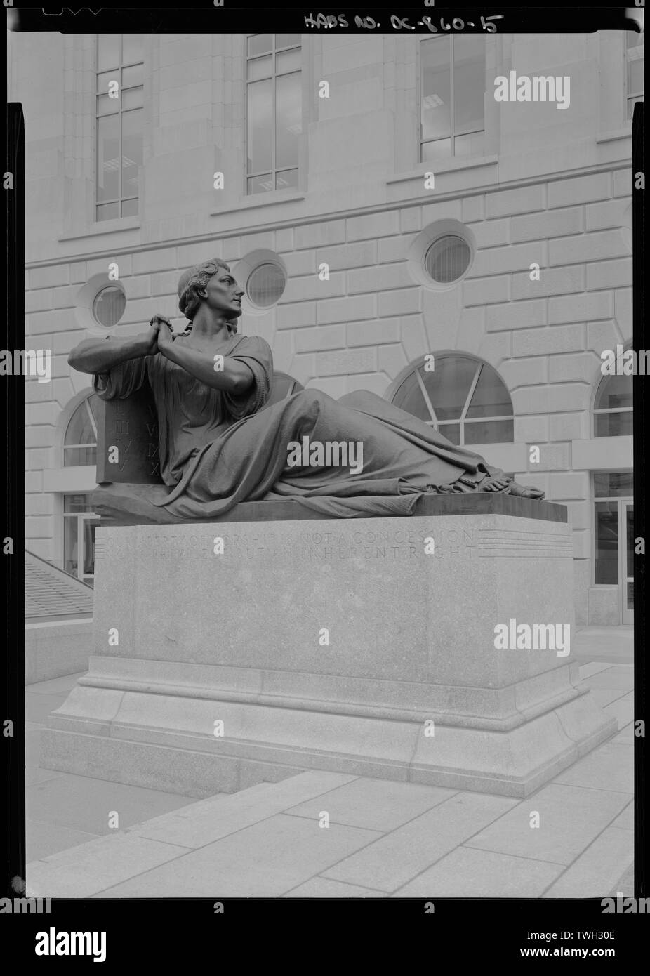 Religious Freedom statue - Ronald Reagan Building and International Trade Center, 1300 Pennsylvania Avenue, NW, Washington, District of Columbia, DC Stock Photo