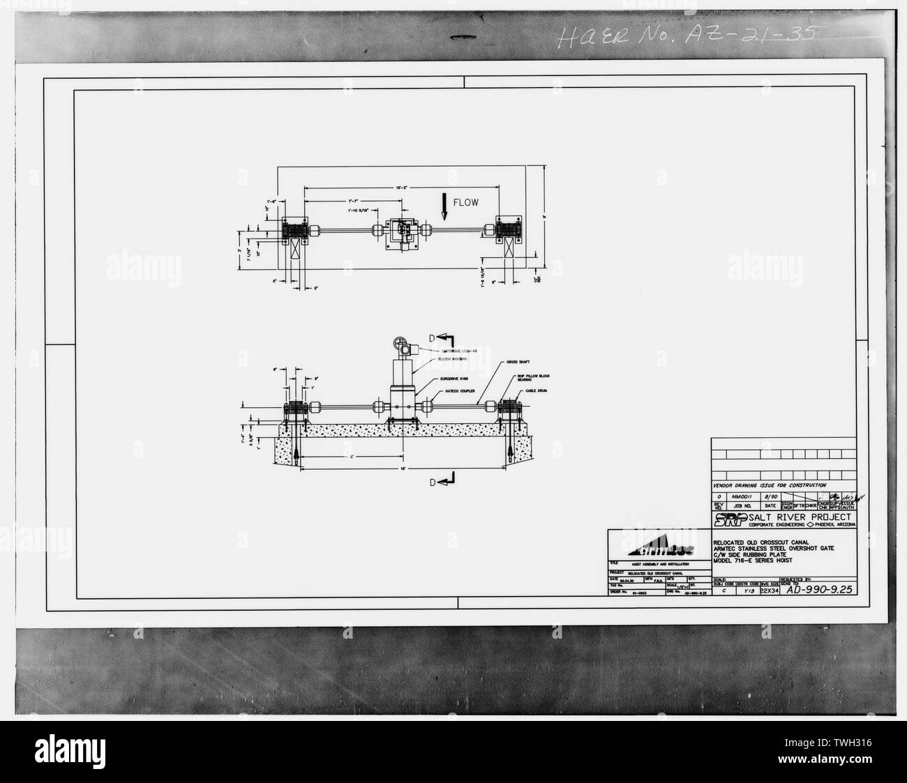 Relocated Old Crosscut, Armtec Overshot Gate, Model 716E Series Hoist