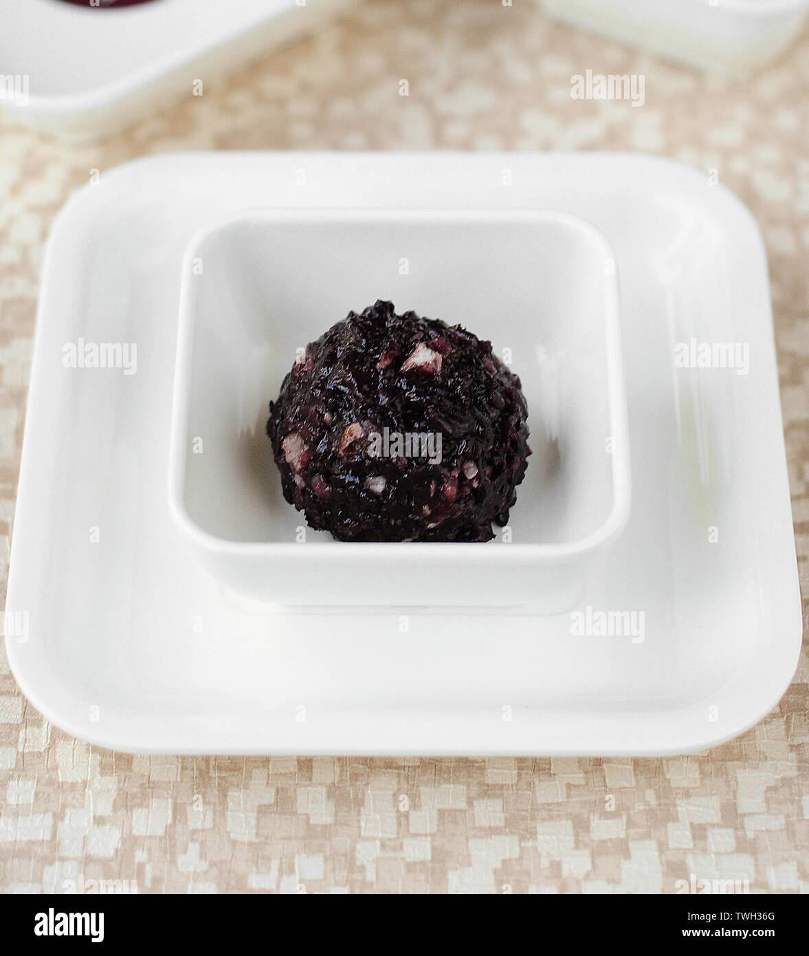 Black glutinous rice ball Stock Photo - Alamy