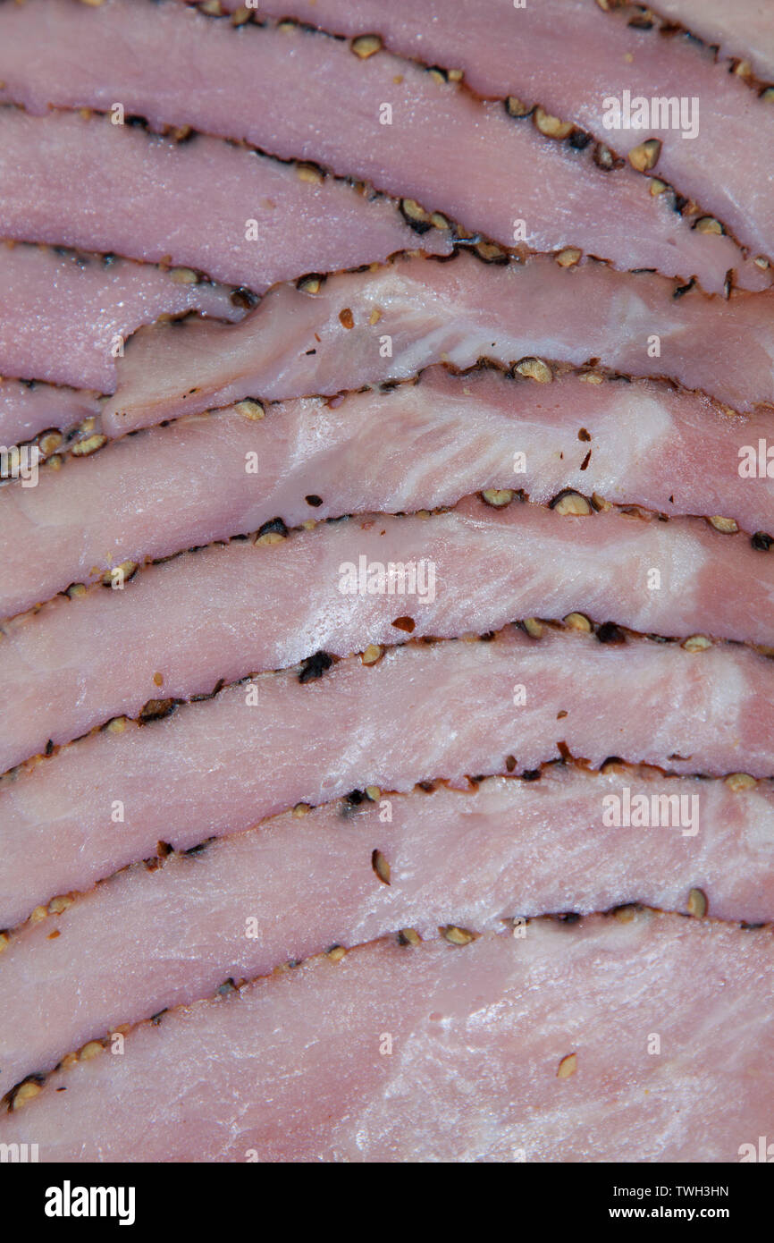 Pork ham with pepper Stock Photo Alamy