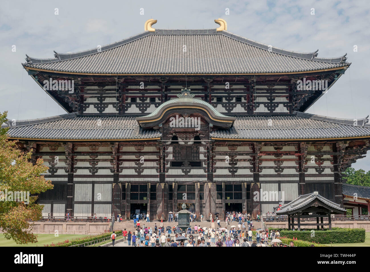 Front view of Tōdaiji, (Great Eastern Temple") Buddhist temple, Nara