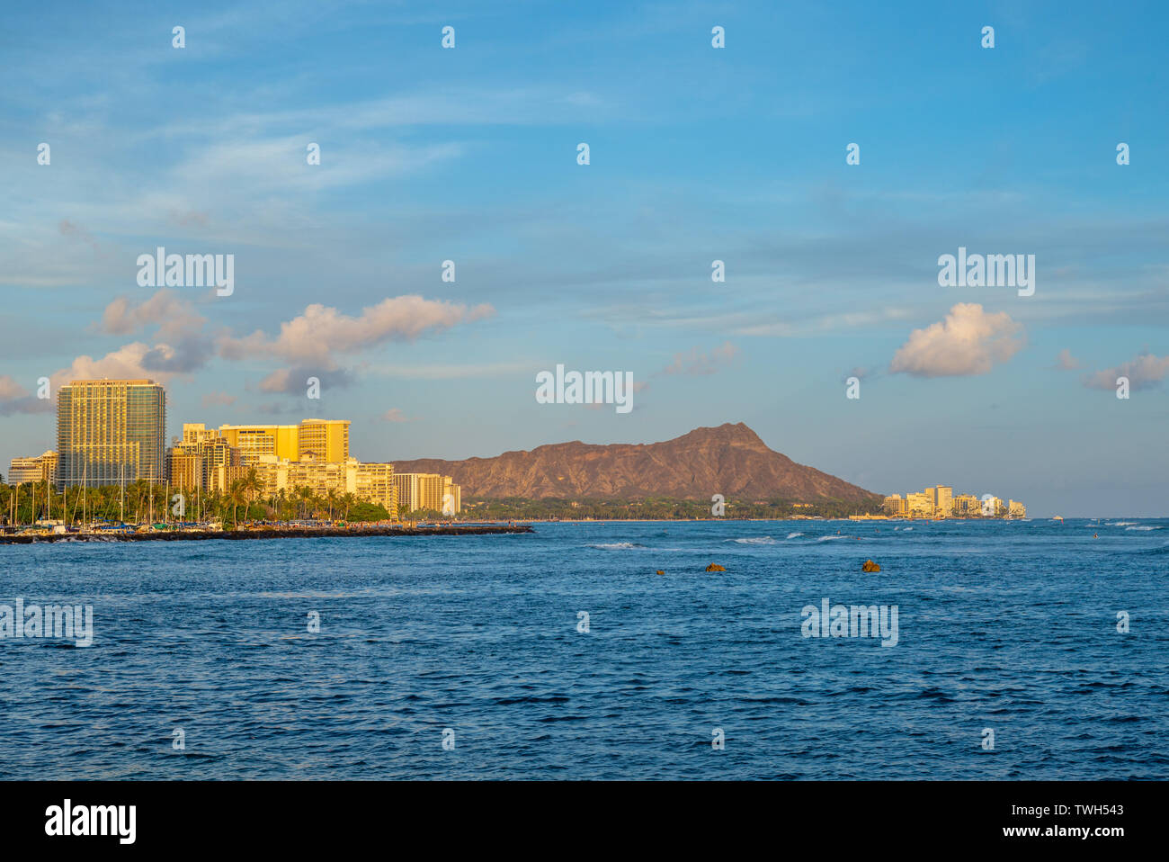 cityscape of honolulu in oahu island, hawaii, us Stock Photo