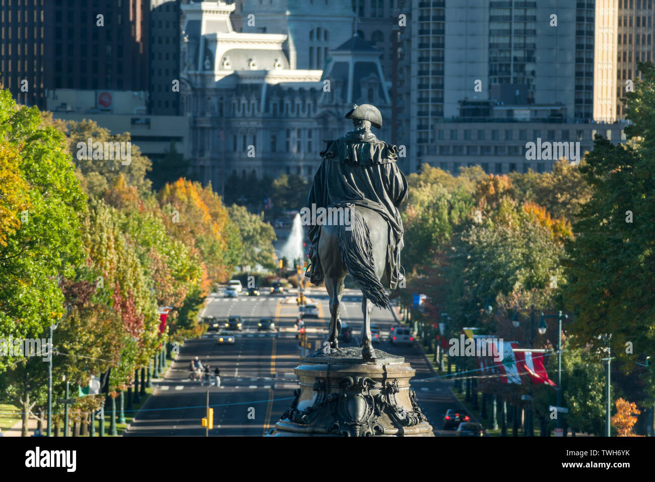 WASHINGTON STATUE (©RUDOLF SIEMERING 1897) WASHINGTON MONUMENT BENJAMIN FRANKLIN PARKWAY