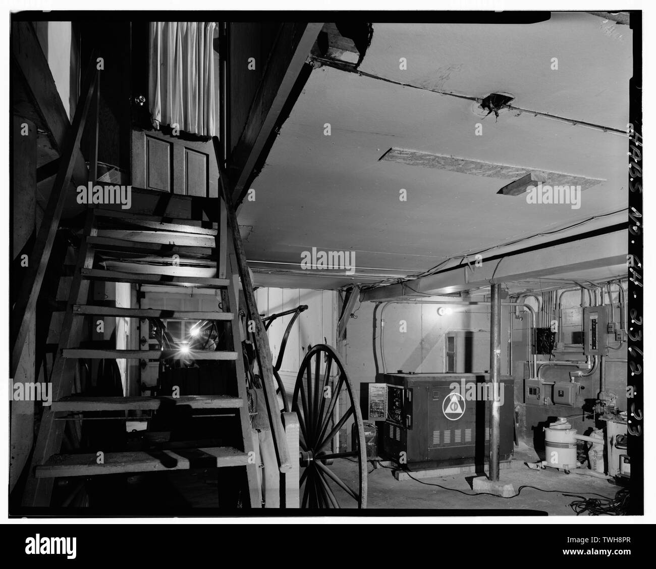 Room 'X' on 1st Floor Looking to W (up the stairs toward Fire Dept