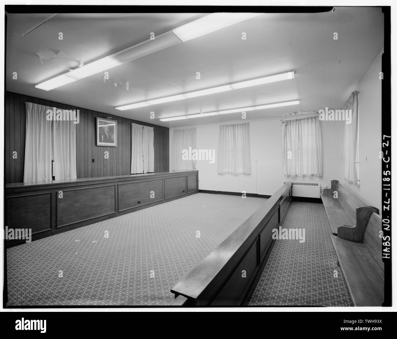 Room 325, originally dormitory, probably enlisted men's. - Chanute Air Force Base, Hospital, Senior Officer Row, Rantoul, Champaign County, IL Stock Photo