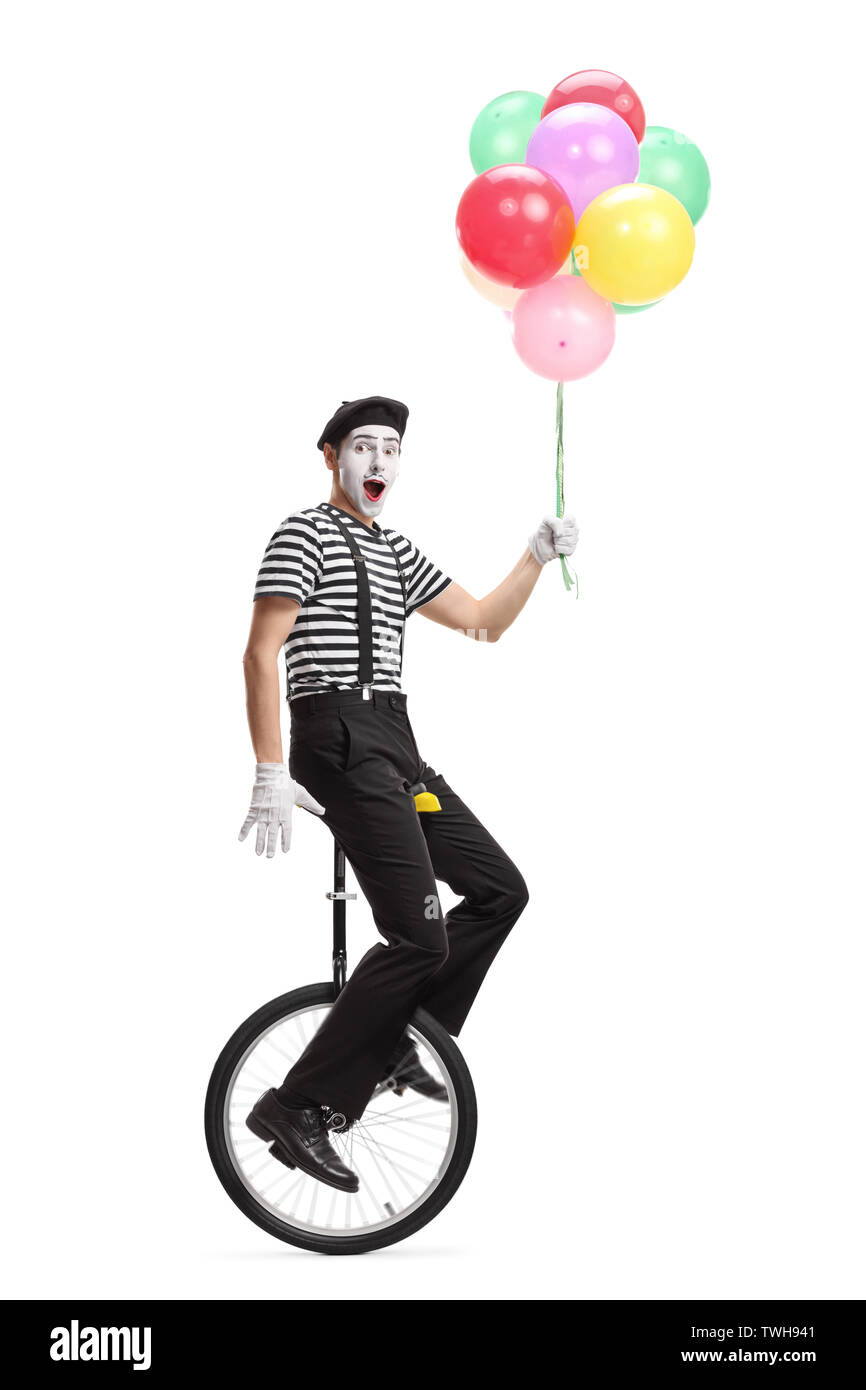 Mime on unicycle hi-res stock photography and images - Alamy