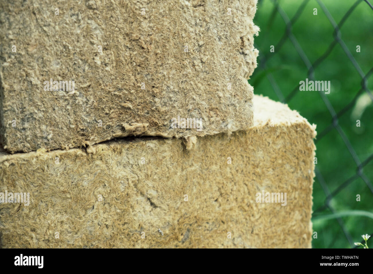 Rock wool insulation boards close up Stock Photo Alamy