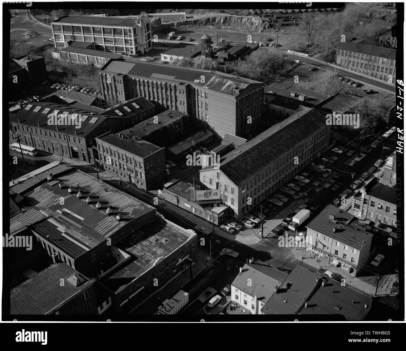 SAME AS NJ-l-17. - Great Falls-S. U. M. Historic District, Oliver Street, Paterson, Passaic County, NJ Stock Photo