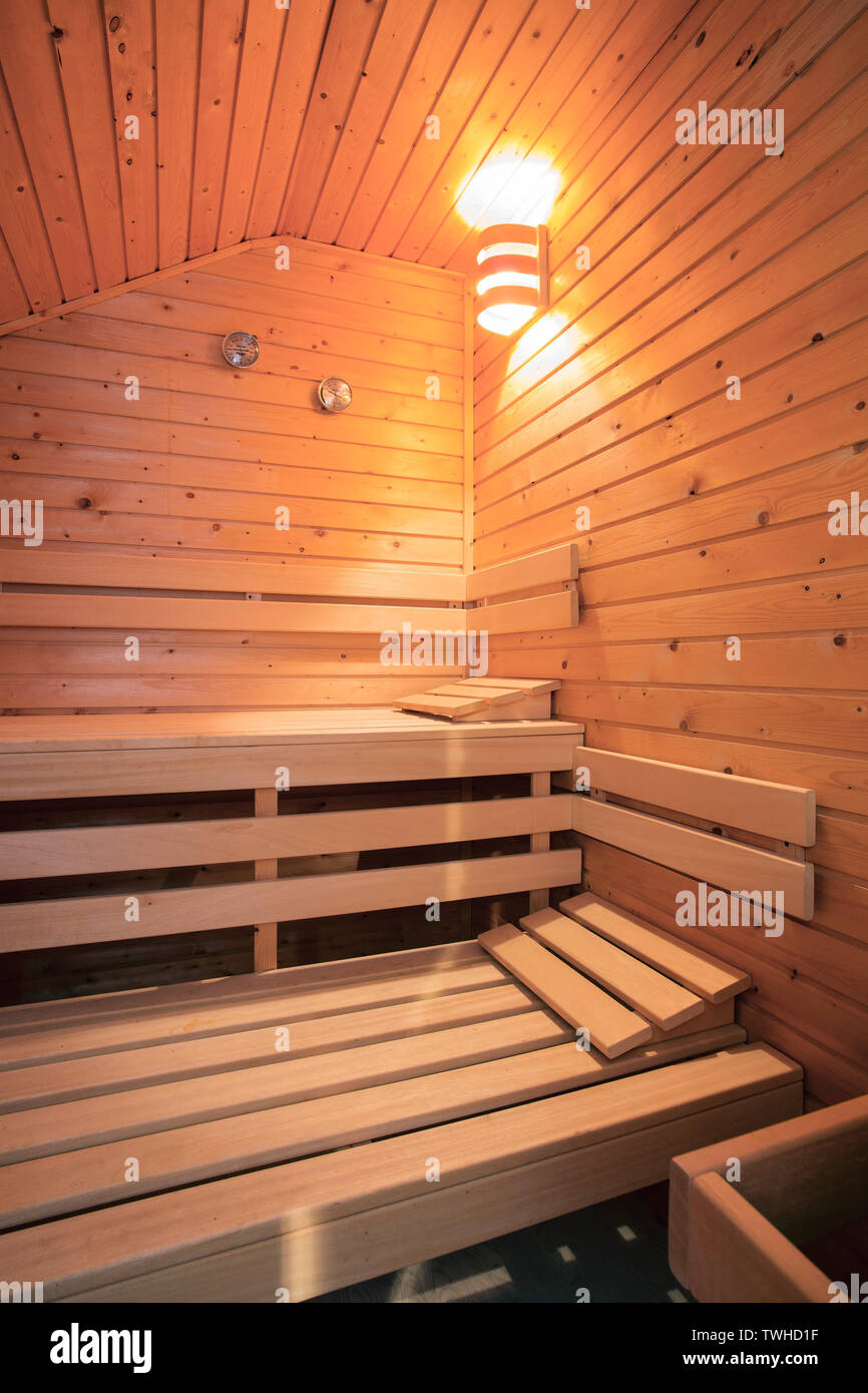 Sauna Wooden Bath Steam Room Hot Healthy Life Empty