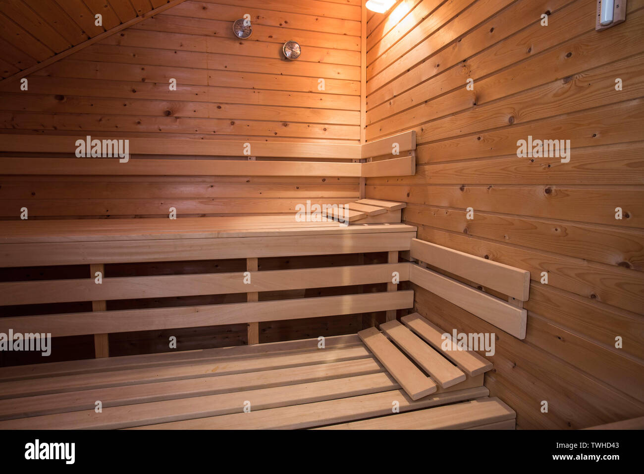 Sauna Wooden Bath Steam Room Hot Healthy Life Empty