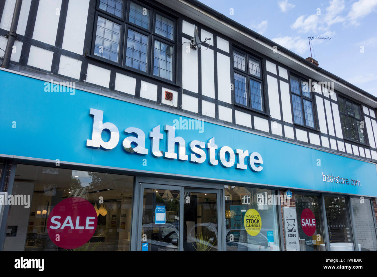Bathstore shop front, Upper Richmond Road West, East Sheen, London SW14, UK Stock Photo