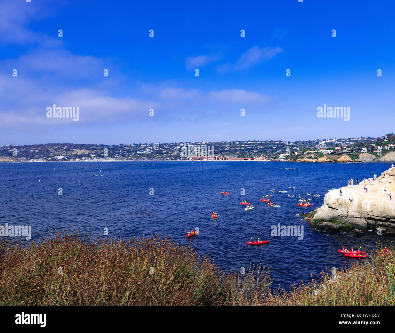 Kayaking at La Jolla, Sandiego, California Stock Photo