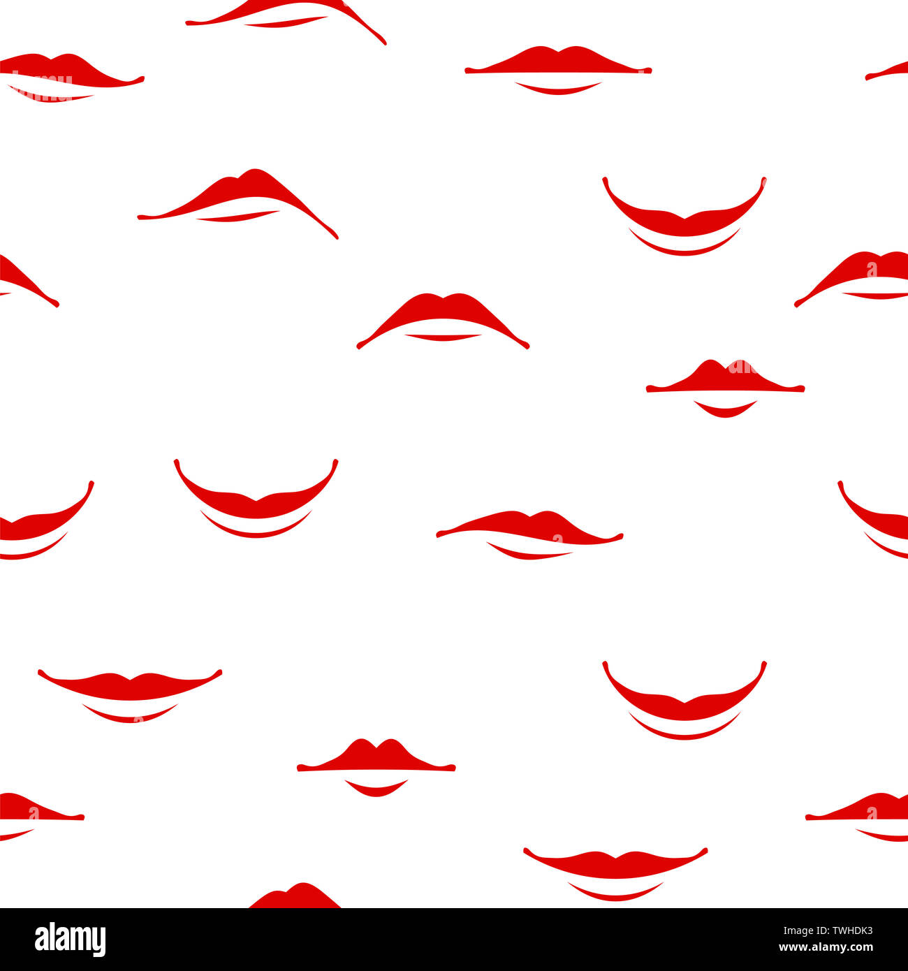 Cartoon Smile Lips Seamless Pattern. Red Female Mouth. Facial Expression.  Human Sense for Taste. Dentalcare Illustration Stock Photo - Alamy