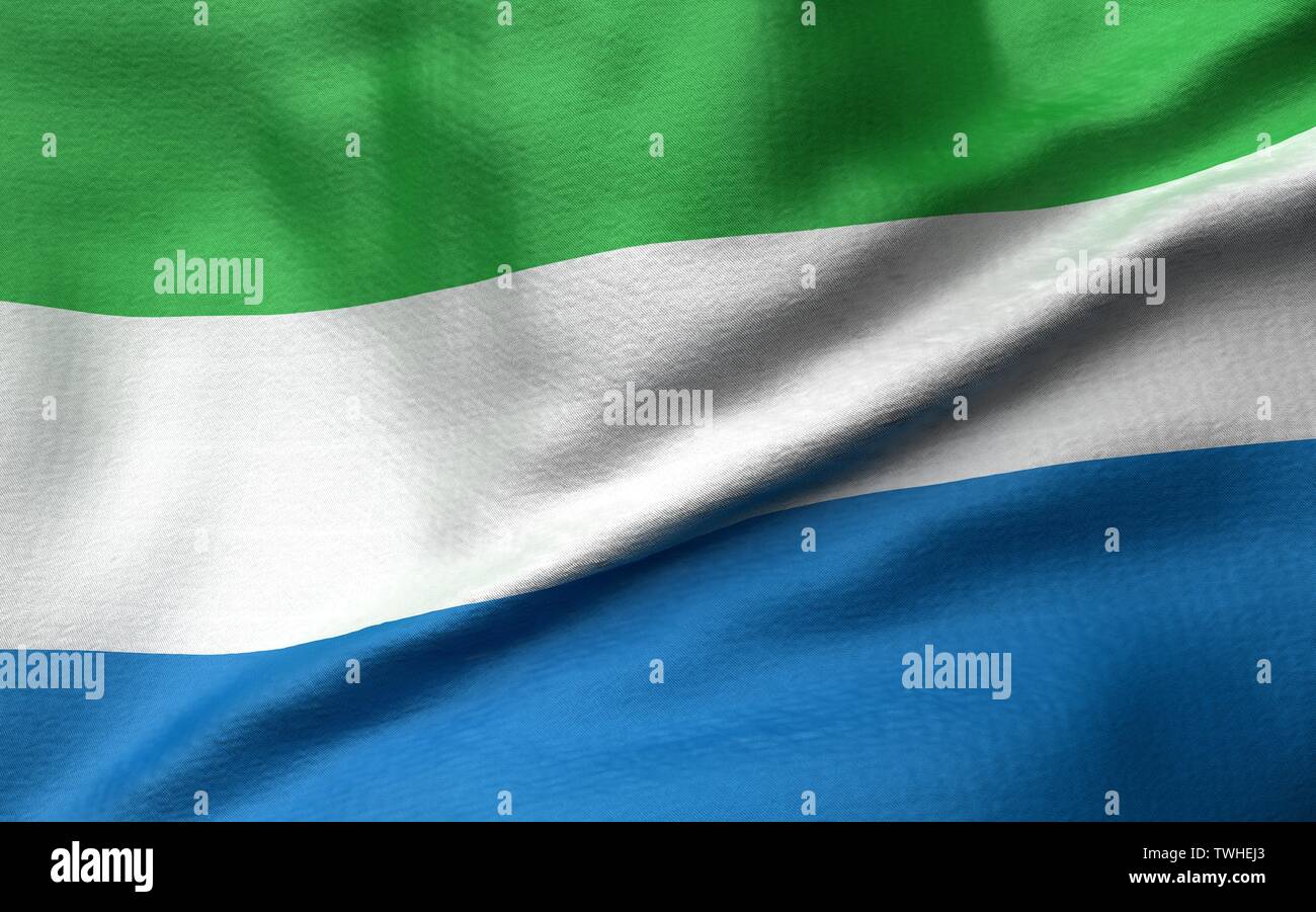 3D Illustration of Sierra Leone Flag Stock Photo - Alamy
