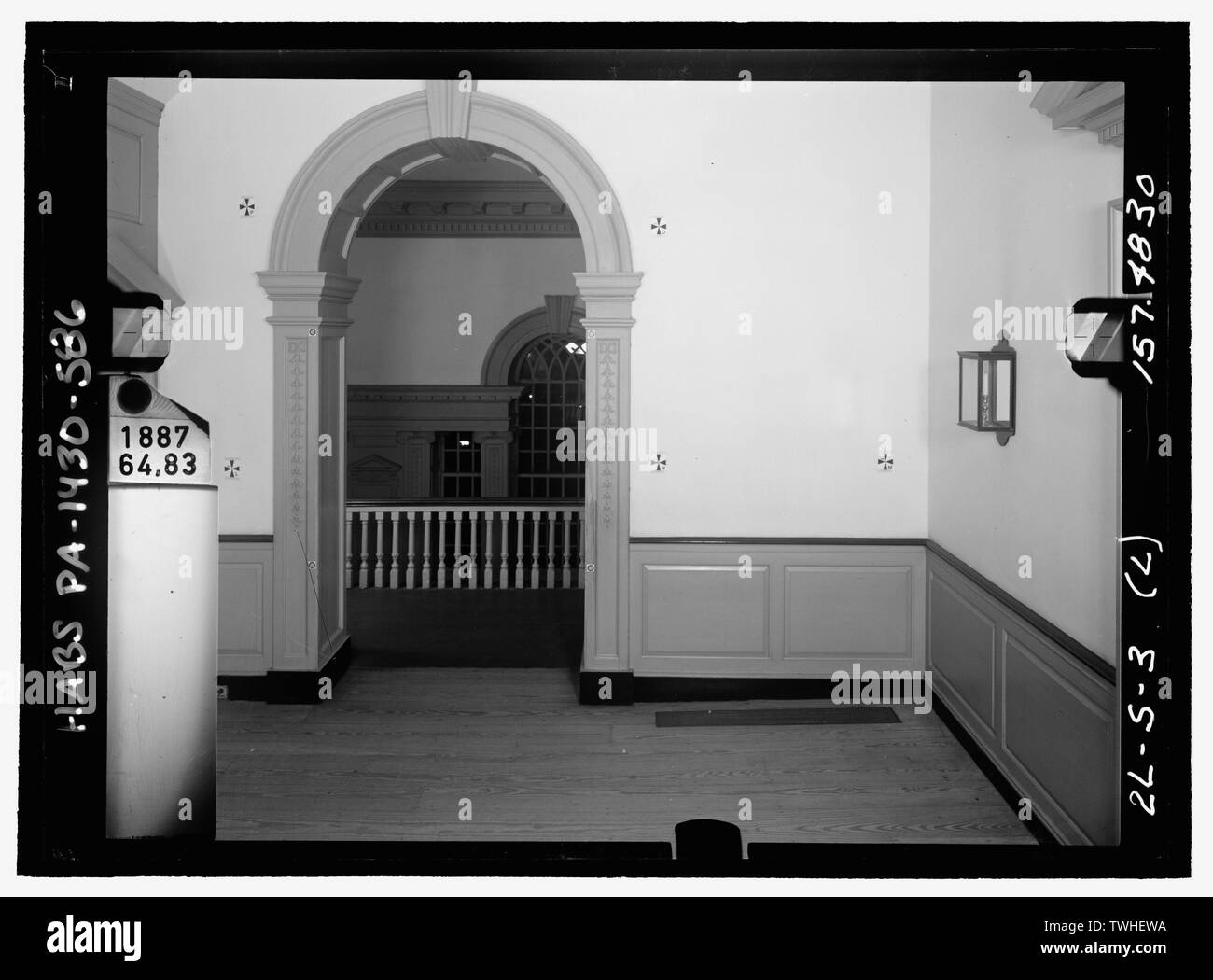Second Floor Lobby South Wall Lower Right R Glass Plate