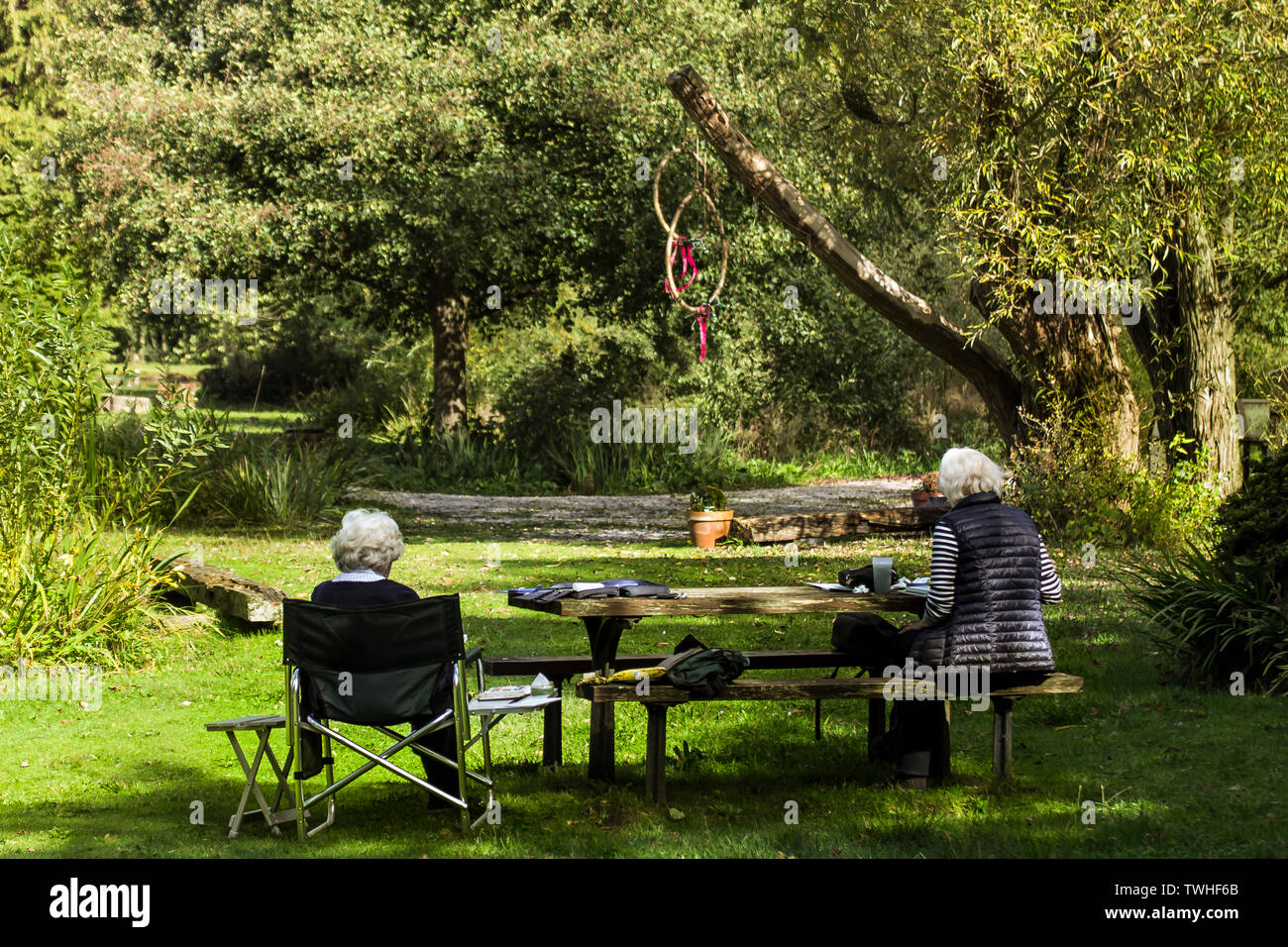 Elderly people painting hi-res stock photography and images - Alamy