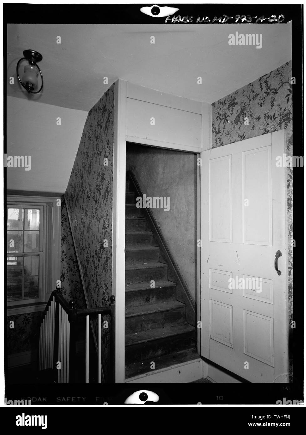SECOND FLOOR STAIR HALL, ATTIC STAIR, NORTHEAST VIEW Herman Farm