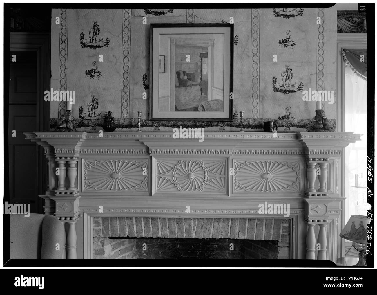 Fireplace Mantel Black And White Stock Photos Images Alamy