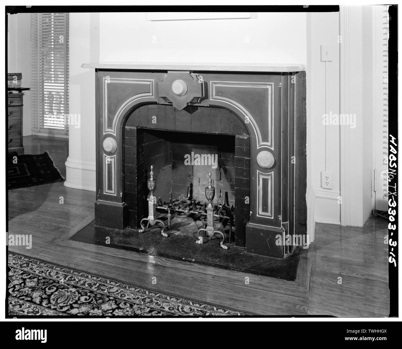 Second Floor Front Detail Of Fireplace In Bedroom Fort Sam