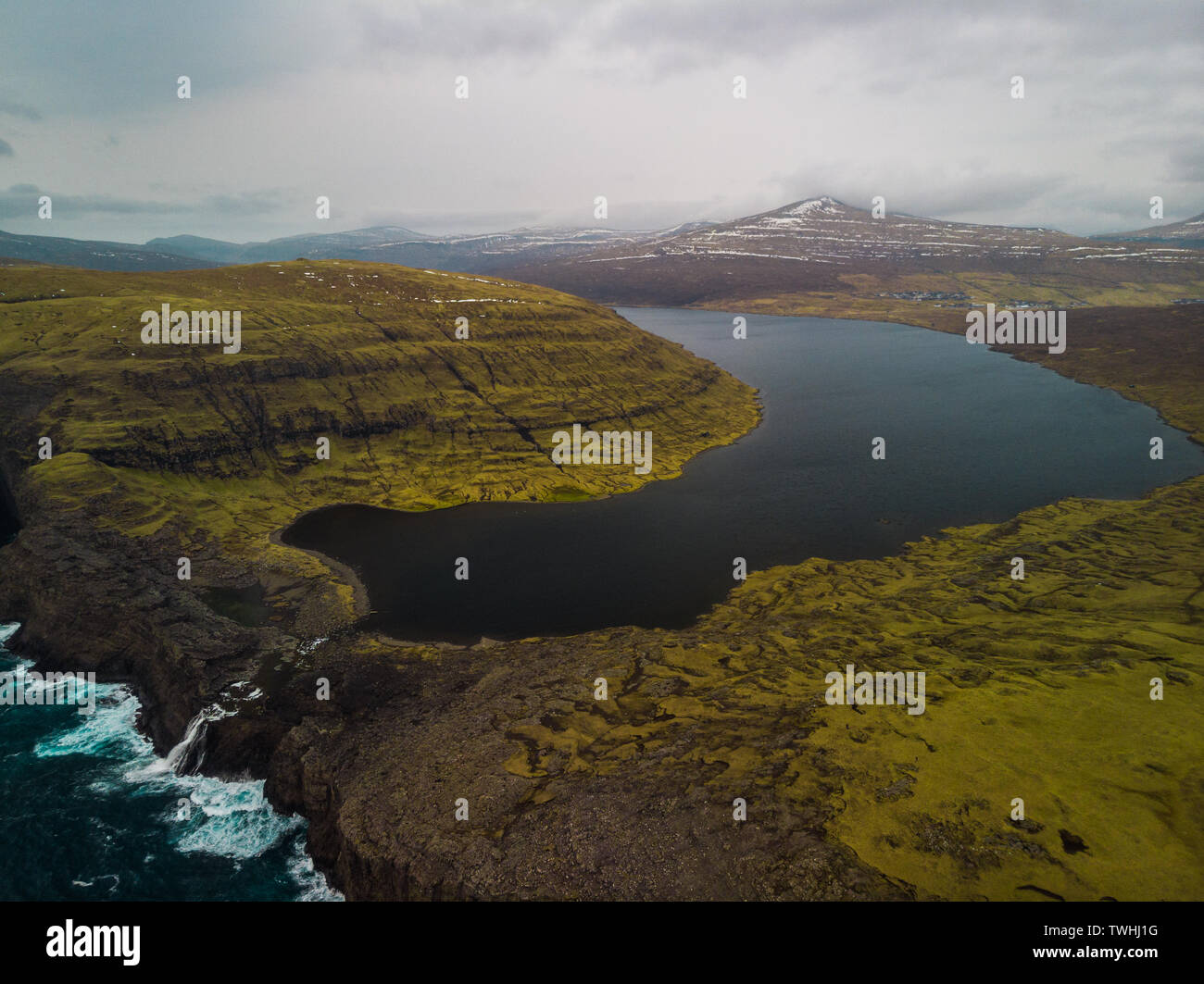 Sorvagsvatn aerial hi-res stock photography and images - Alamy