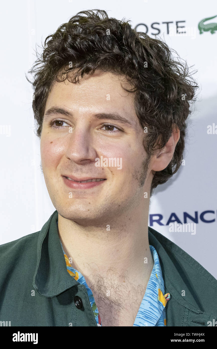 June 20, 2019 Yokohama, Japan - French actor Vincent Lacoste poses for the cameras on the red carpet during the Festival du Film Francais au Japon 2019 at Yokohama Minato Mirai