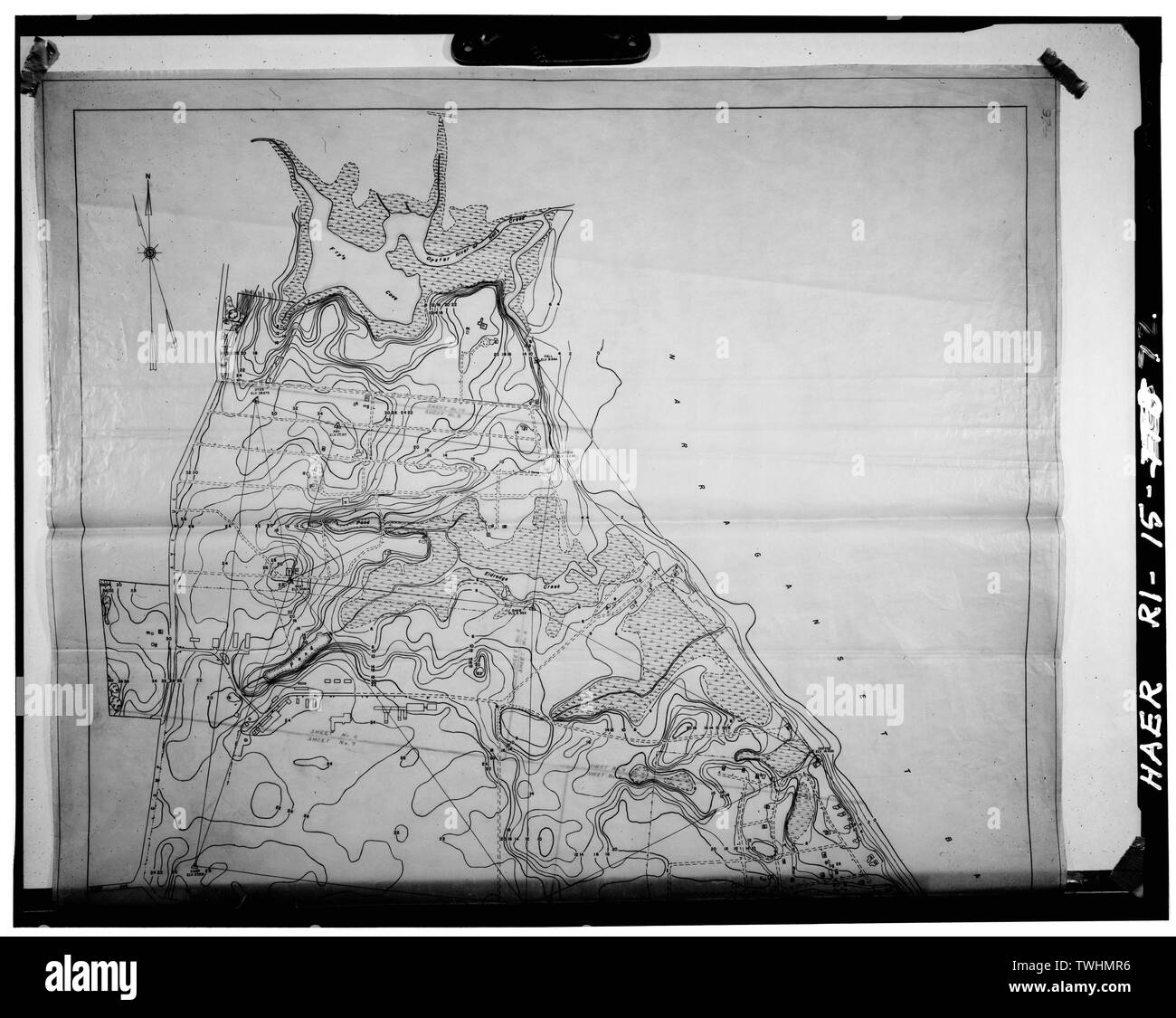 Quonset Point Ri Map Second Half Of Drawing (See Caption For Ri-15-71) - Quonset Point Naval Air  Station, Roger Williams Way, North Kingstown, Washington County, Ri; Albert  Kahn,Incorporated; George A Fuller Company; Merritt-Chapman And Scott  Corporation
