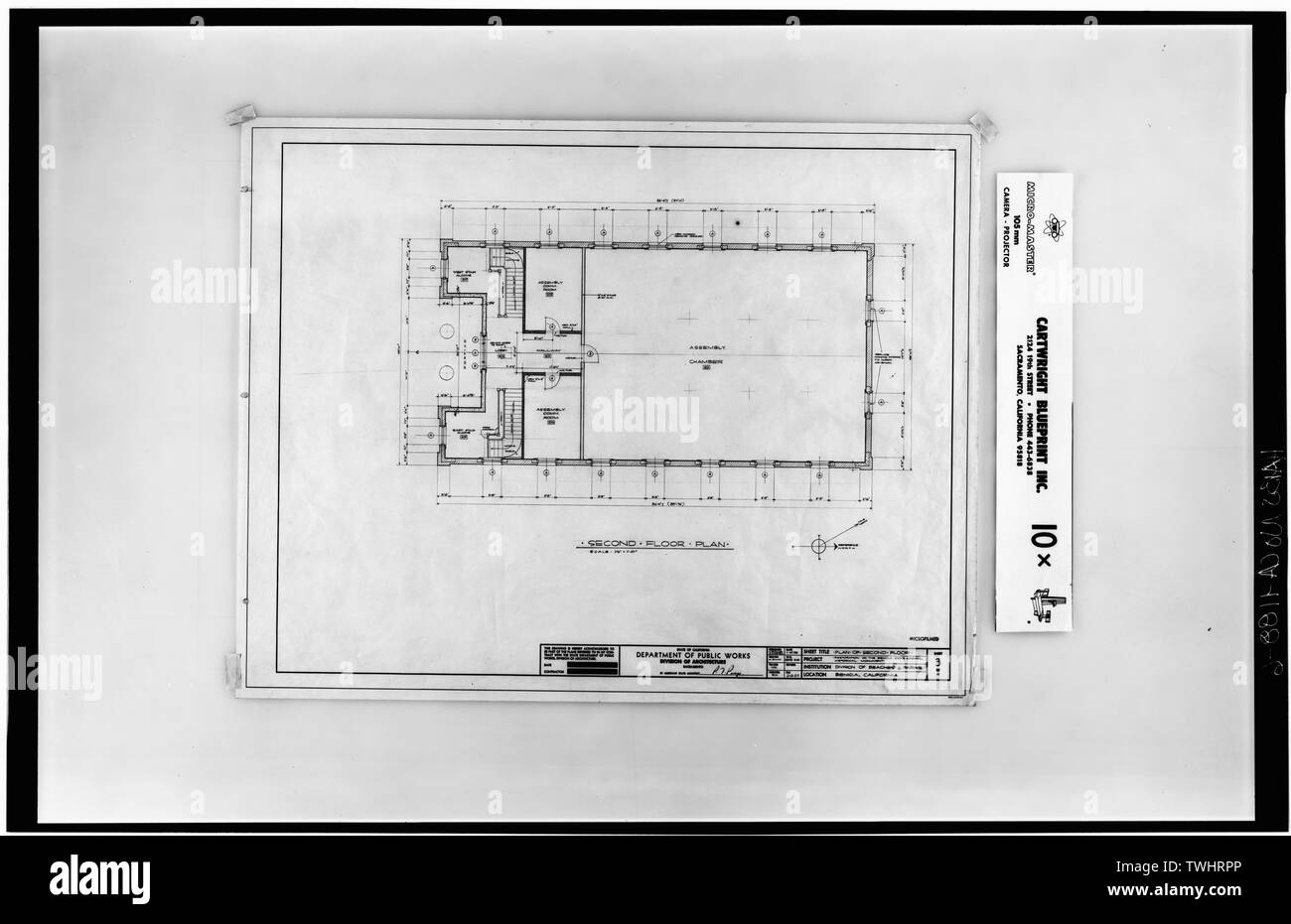 SHEET 3. PLAN OF SECOND FLOOR Benicia State Capitol, First and G