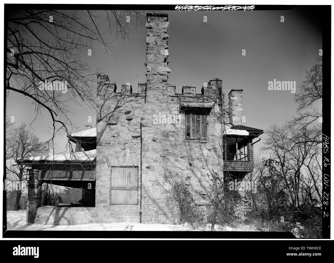 SIDE FACADE - Scottish Castle, Bolivar Heights, Harpers Ferry, Jefferson County, WV Stock Photo