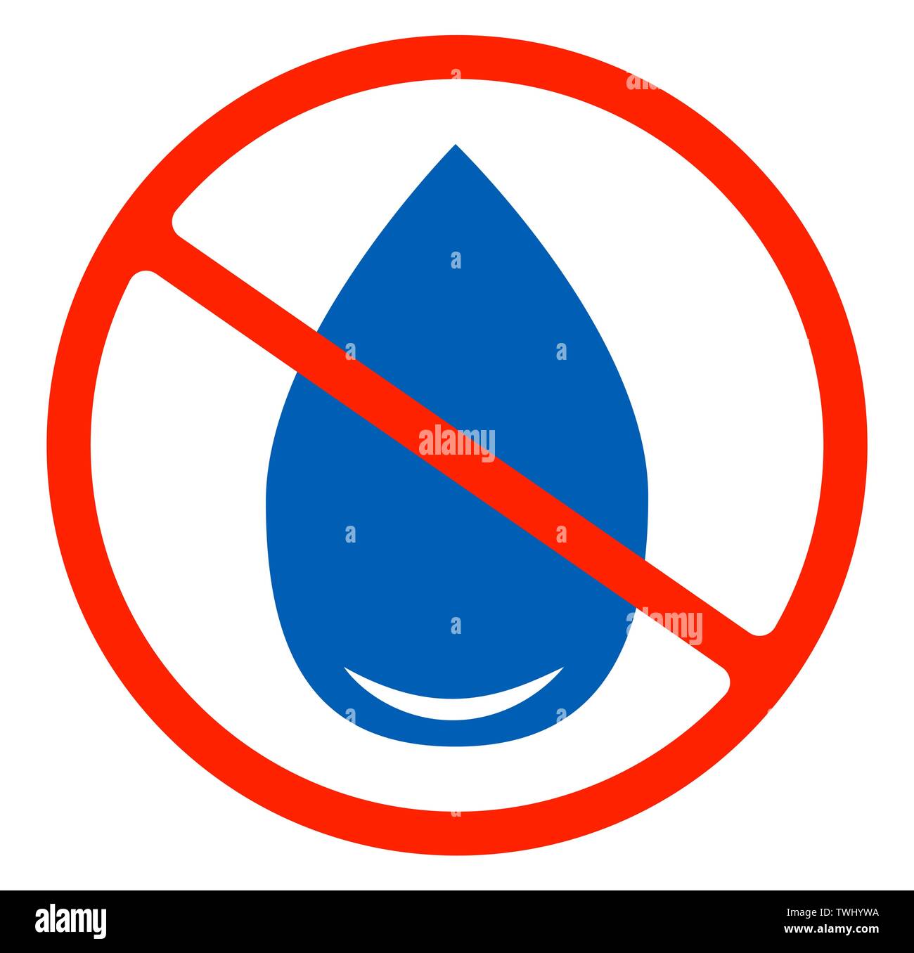 No water resistant, no waterproof or do not drink with drop warning