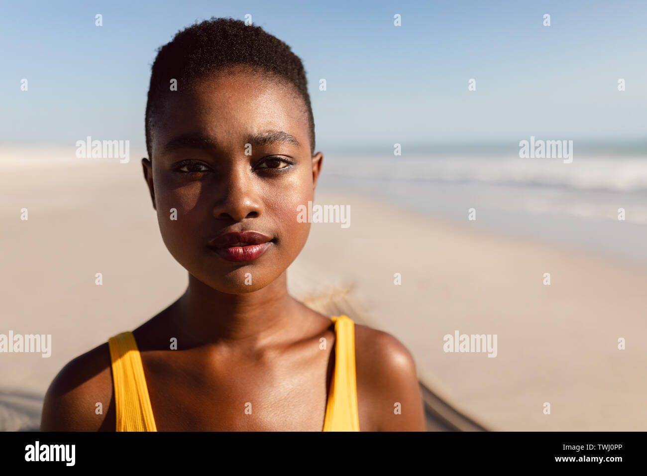 Young black african woman hi-res stock photography and images - Alamy