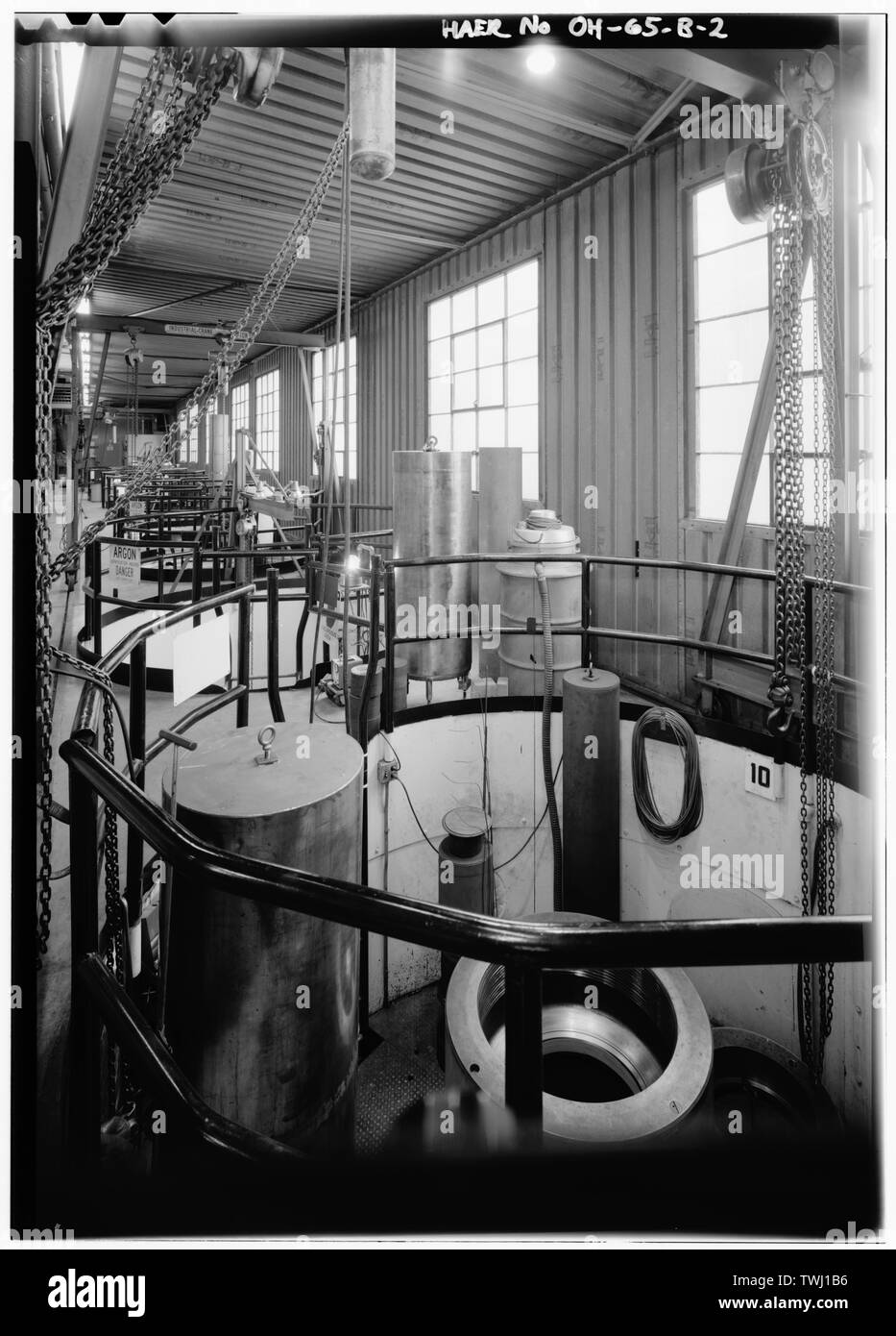 Same view, different lighting - Battelle Memorial Institute, First Hot Isostatic Pressure Vessel, 505 King Avenue, Ohio State University, Columbus, Franklin County, OH Stock Photo