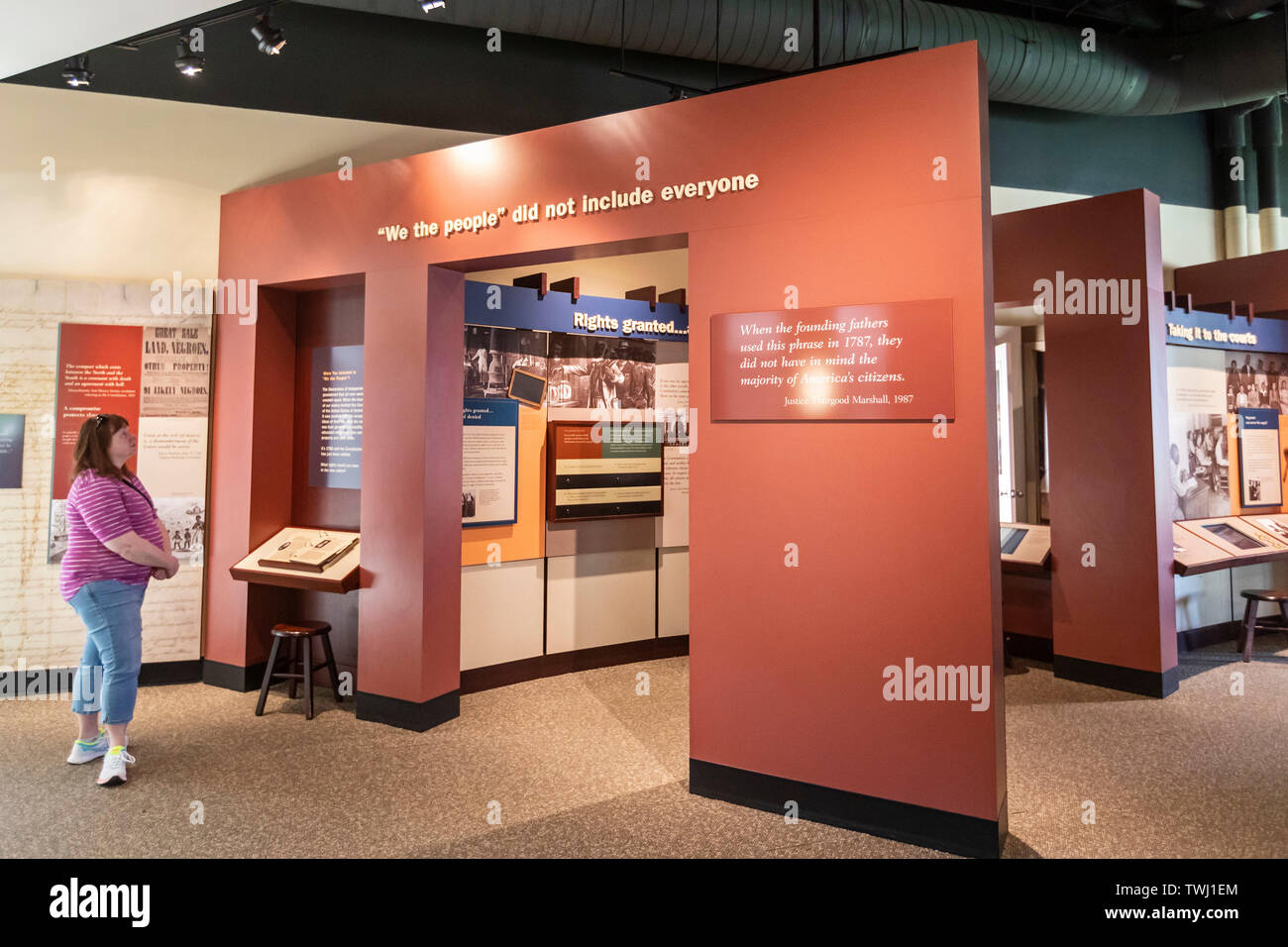 Little Rock, Arkansas - The National Park Serivce's visitor center at Little Rock Central High School National Historic Site. The park service tells t Stock Photo
