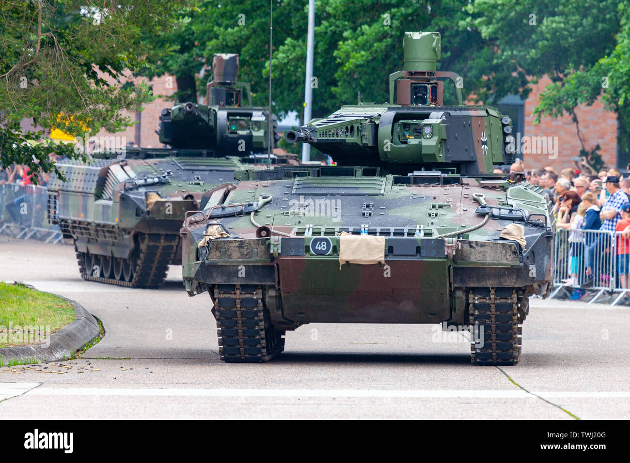 AUGUSTDORF / GERMANY - JUNE 15, 2019: German infantry fighting vehicle Puma  drives on a tactic demonstration at public event Day of the Bundeswehr 201  Stock Photo - Alamy