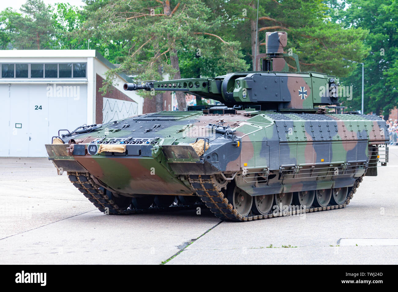 AUGUSTDORF / GERMANY - JUNE 15, 2019: German infantry fighting vehicle Puma  drives on a tactic demonstration at public event Day of the Bundeswehr 201  Stock Photo - Alamy