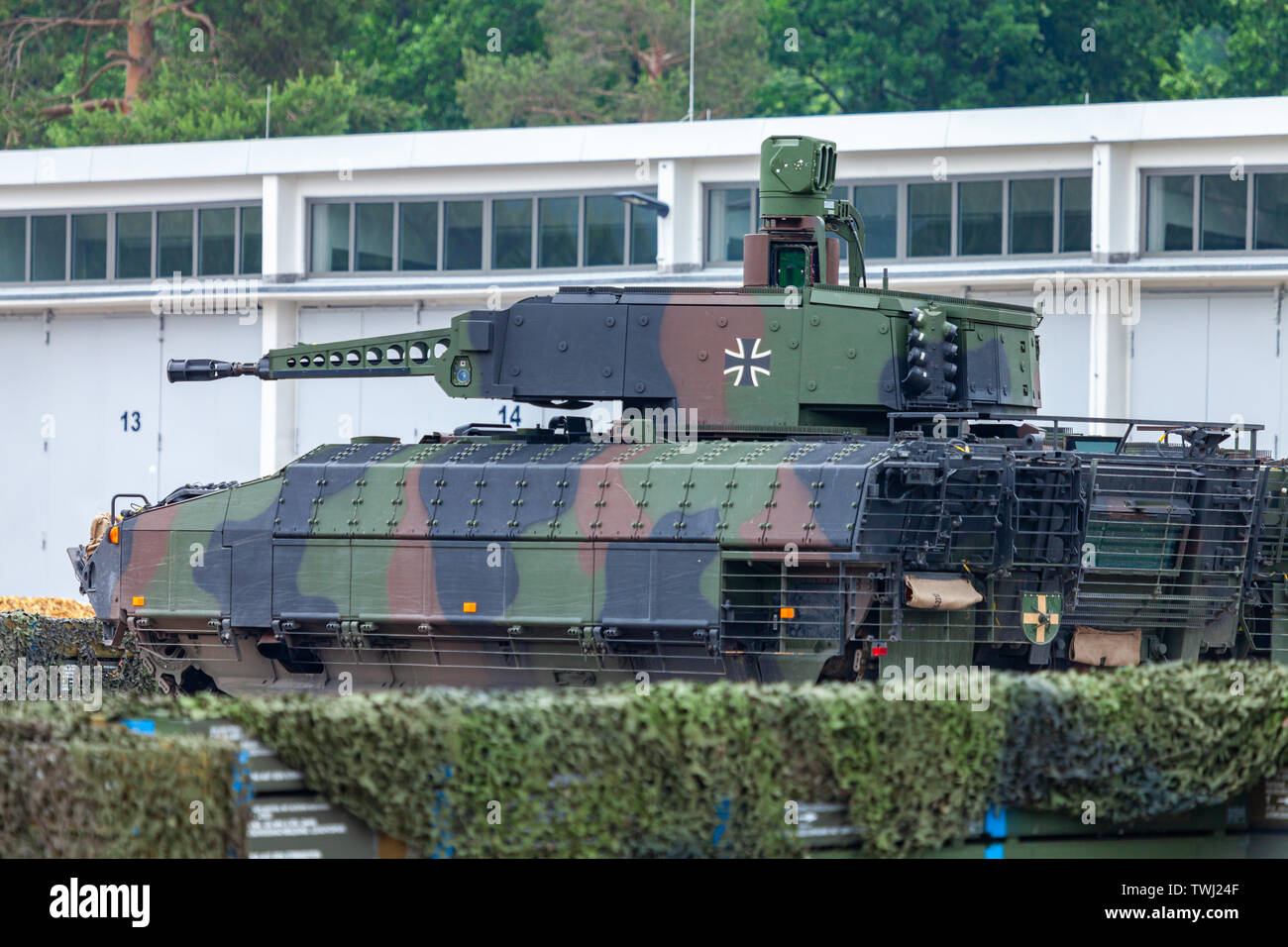 AUGUSTDORF / GERMANY - JUNE 15, 2019: German infantry fighting vehicle Puma  drives on a tactic demonstration at public event Day of the Bundeswehr 201  Stock Photo - Alamy