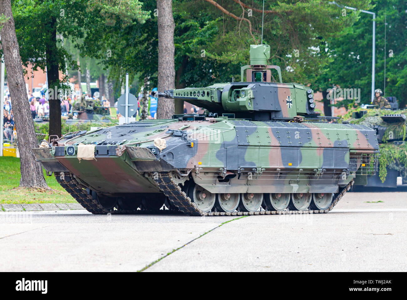 AUGUSTDORF / GERMANY - JUNE 15, 2019: German infantry fighting vehicle Puma  drives on a tactic demonstration at public event Day of the Bundeswehr 201  Stock Photo - Alamy