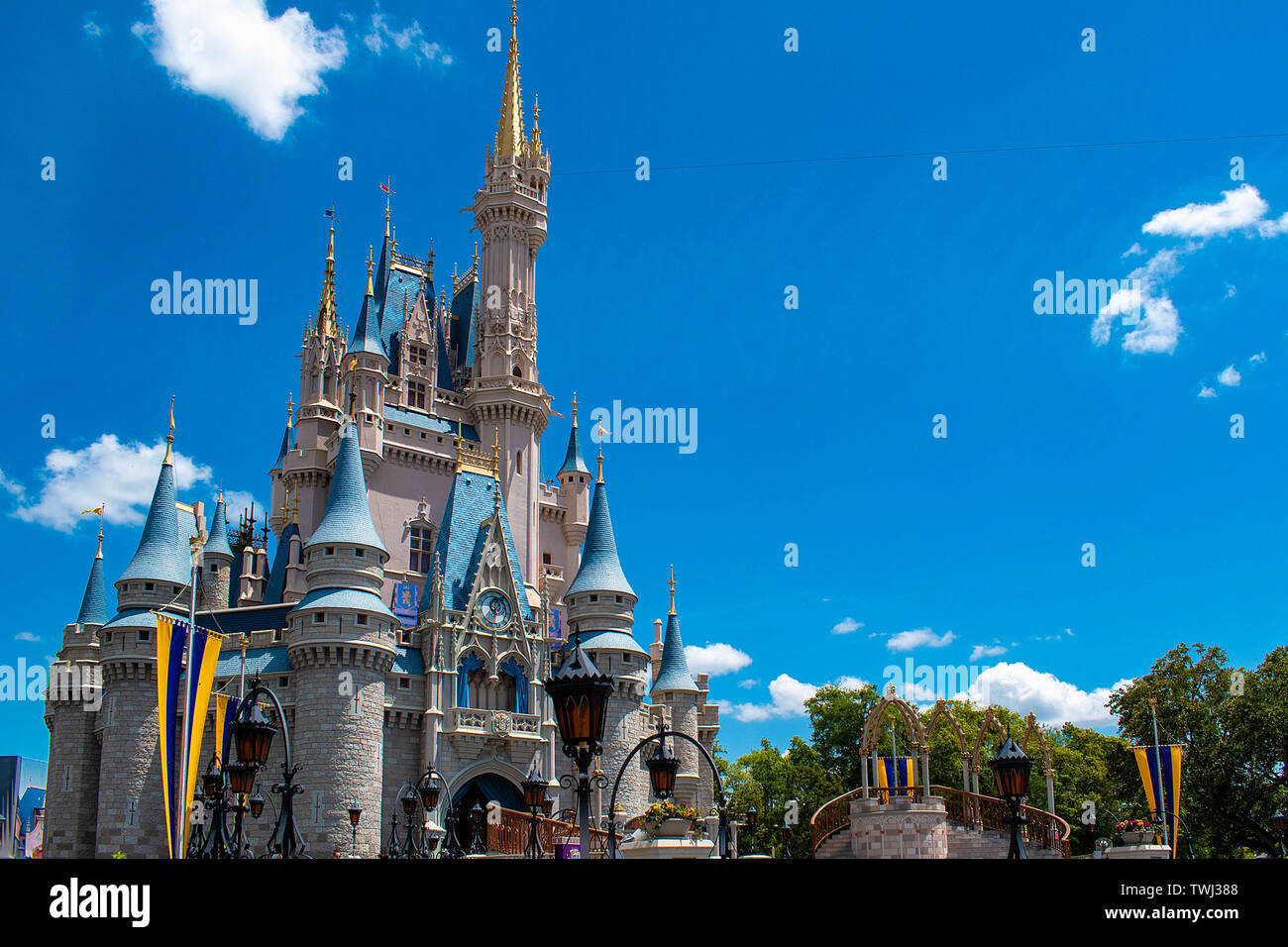 Orlando, Florida. May 10, 2019. Cinderella Castle in Magic Kingdom at Walt Disney World . Stock Photo