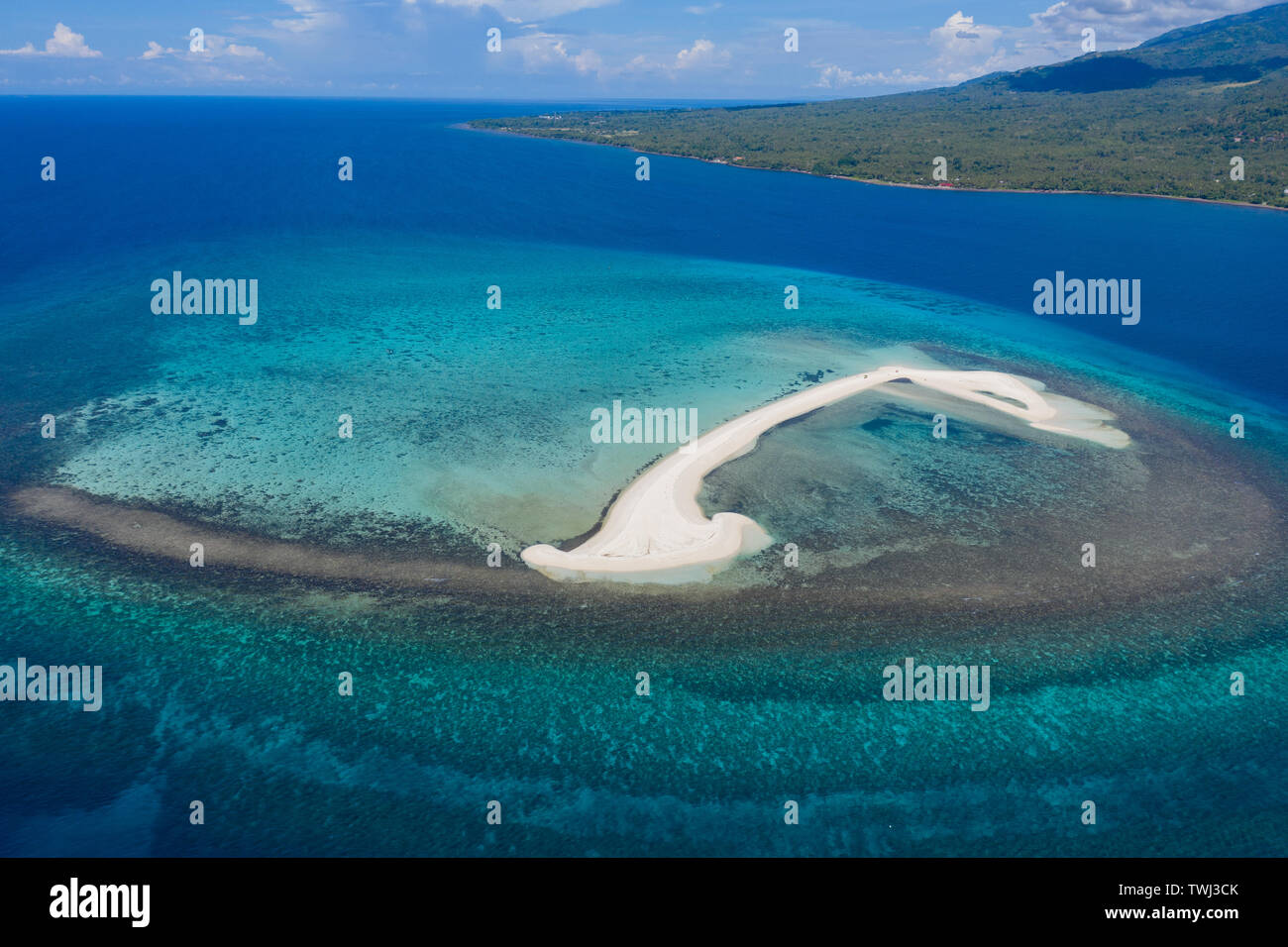 Aerial view of White Island,Camiguin,Mindanao,Philippines Stock Photo