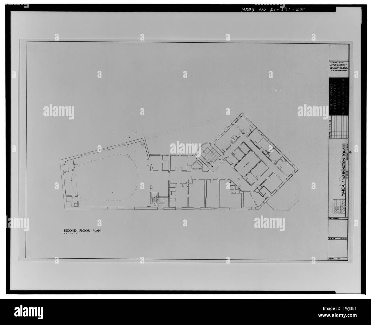Second Floor plan (1988 Drawing, The Newport Collaborative, architects