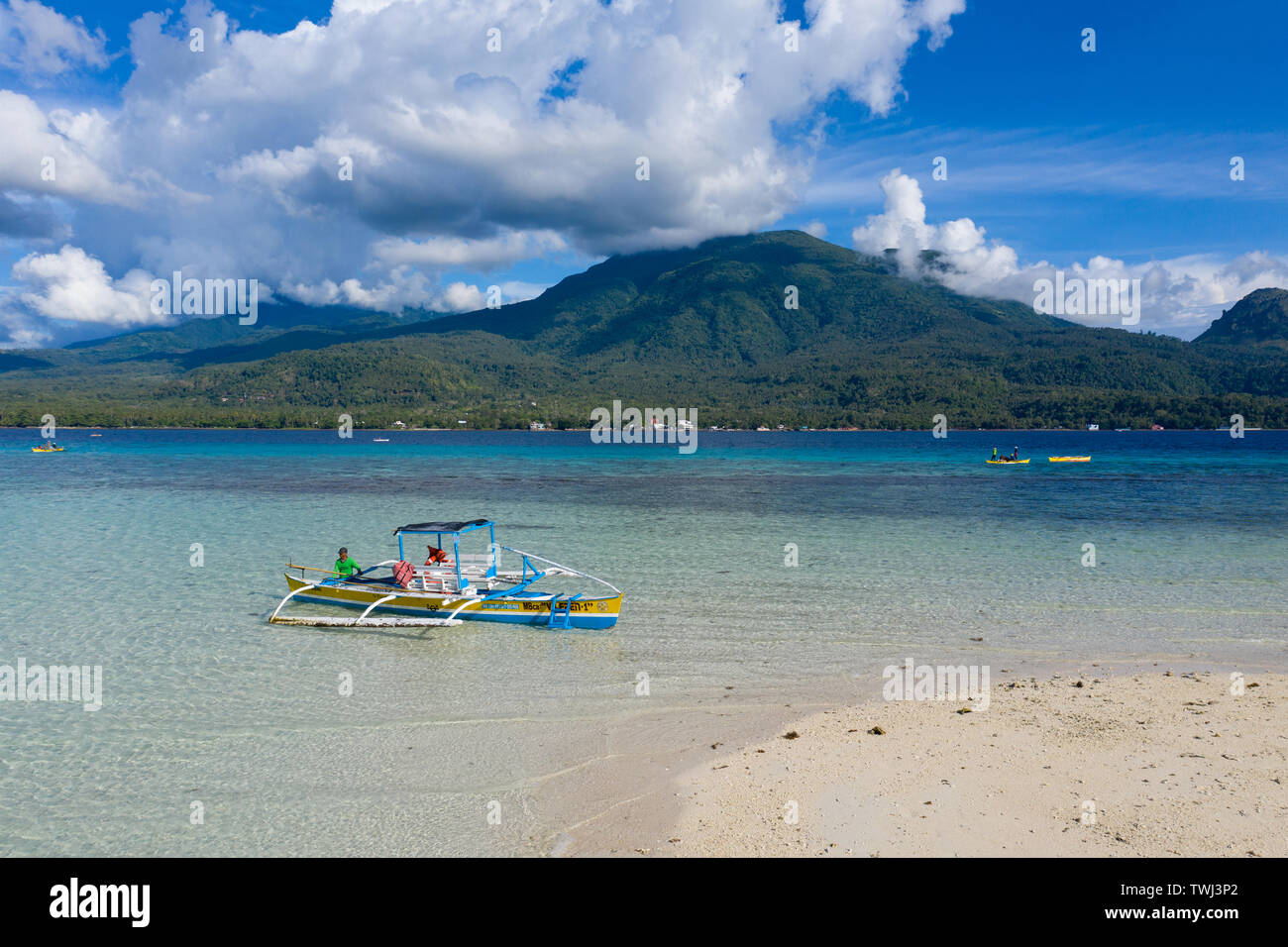 Aerial view of White Island,Camiguin,Mindanao,Philippines Stock Photo