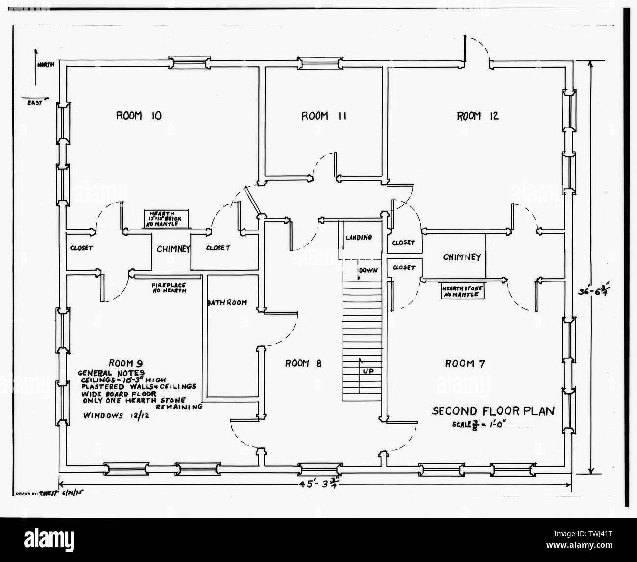 Second Floor Plan David Dexter House Claremont Sullivan County
