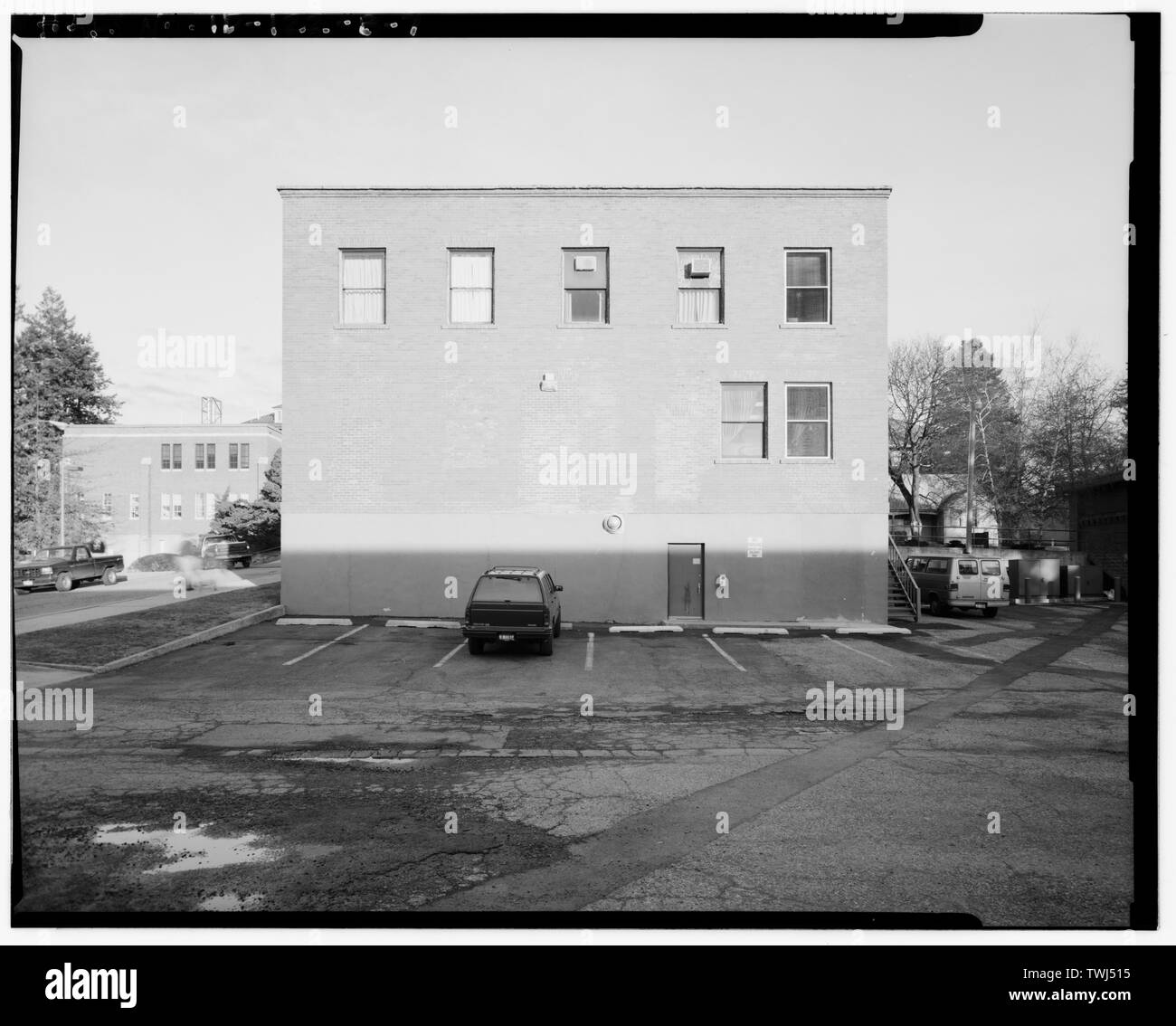 Second view of west side (west elevation) - University of Idaho, Dairy Science Building, West side of Line Street, between Univesity Avenue and Idaho Avenue, Moscow, Latah County, ID Stock Photo