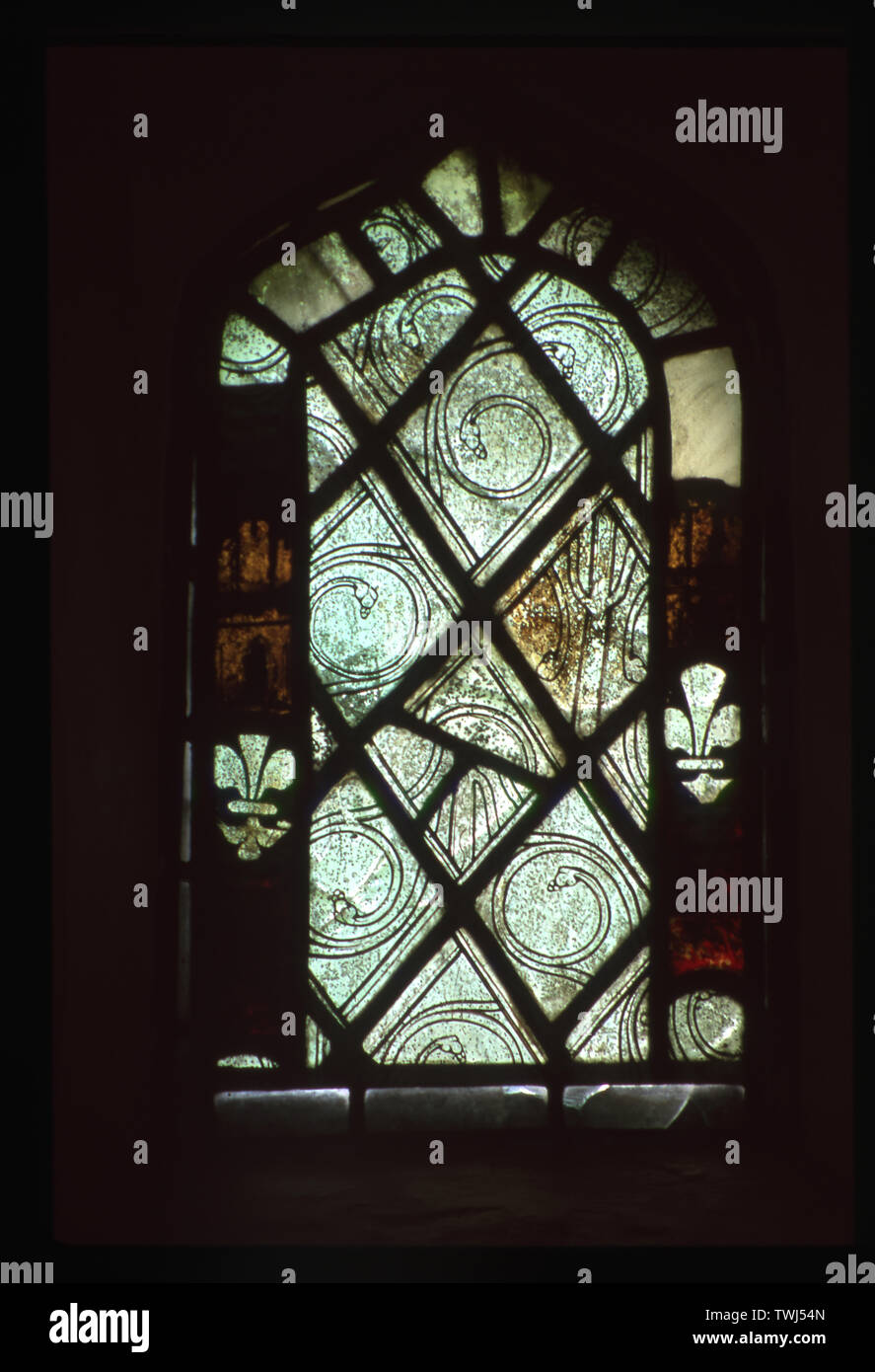 14th century Stained glass window, St Anne and St Lawrence, Elmstead