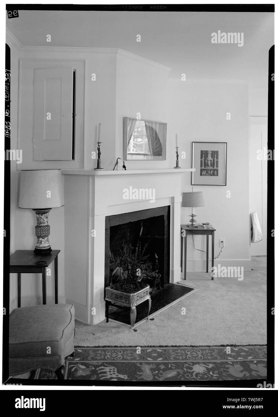 Living Room Fireplace Black And White Stock Photos Images Alamy