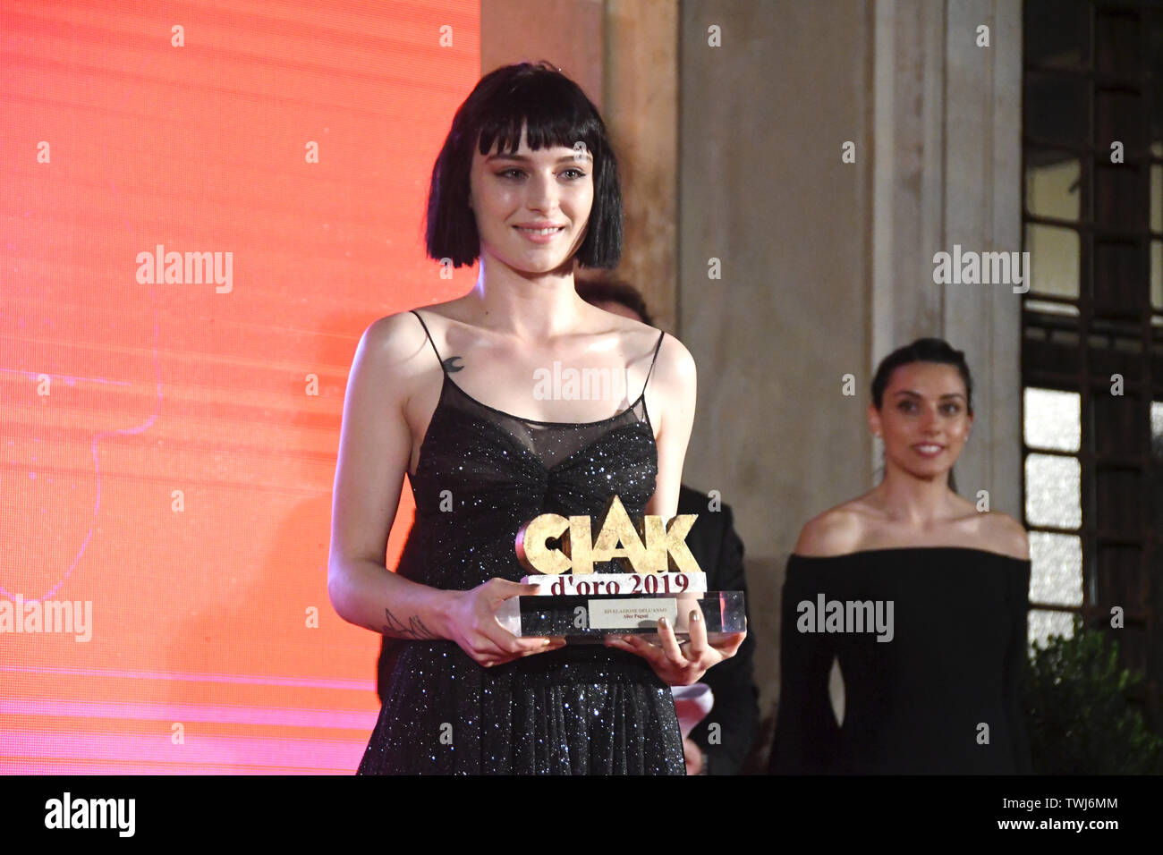 Rome 18 Giu 2019 Link Campus University Ciak d'Oro 2019 Alice Pagani FEMALE REVELATION OF THE YEAR- Loro and Baby Credit: Giuseppe Andidero Stock Photo