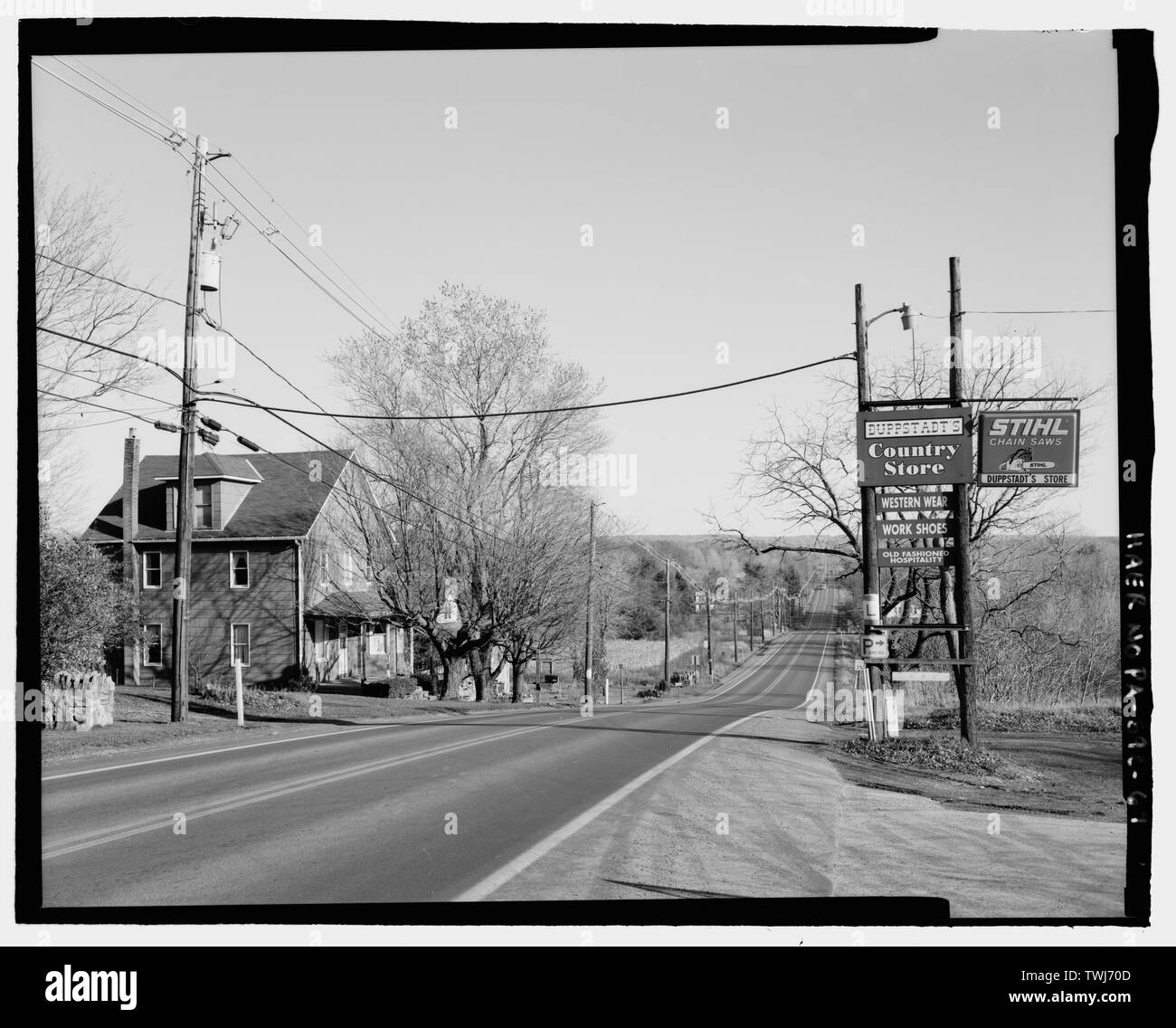 Seven mile stretch, Buckstown. Looking E. Lincoln Highway, Running