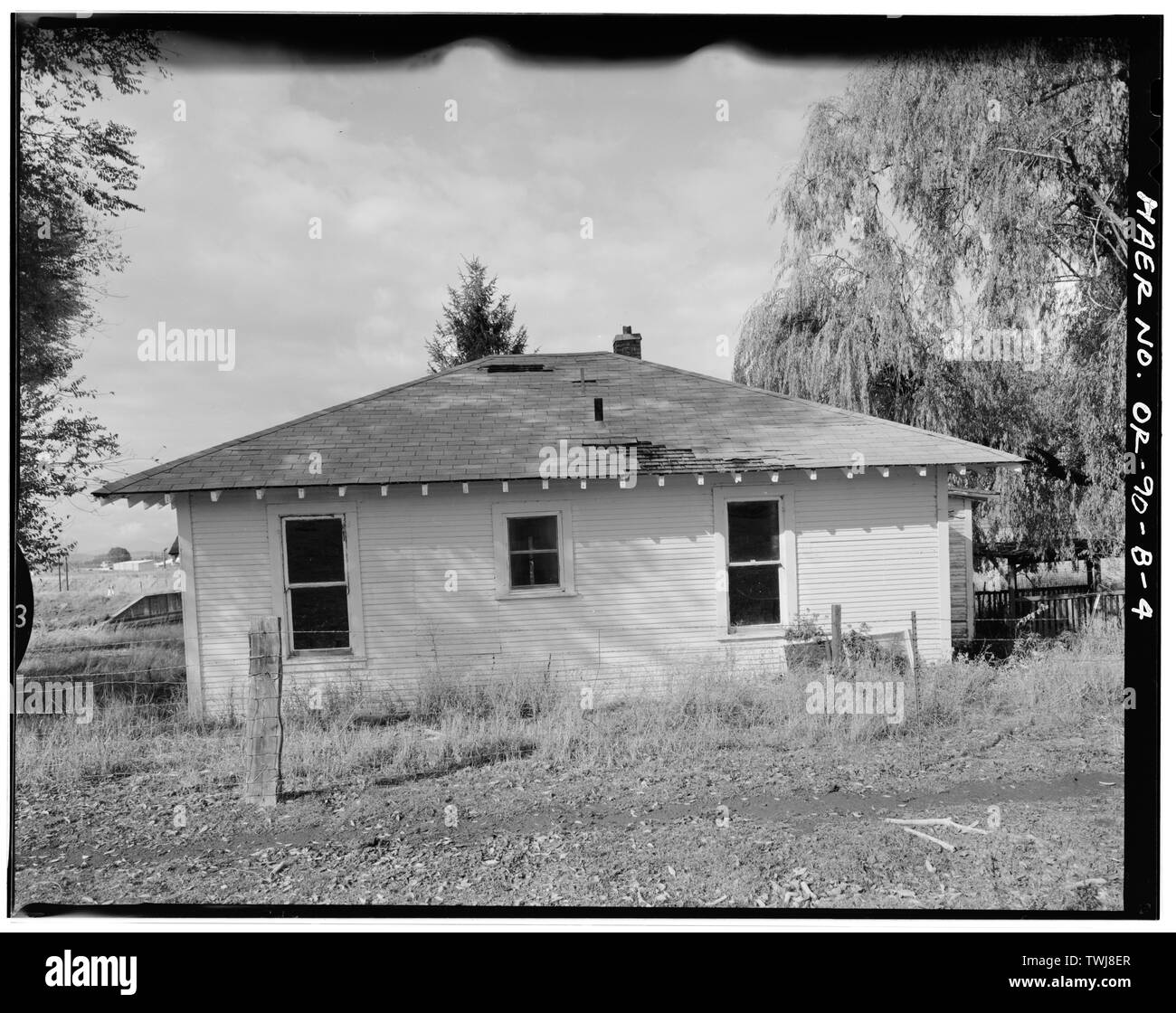 Side of the Lost River Diversion Dam House, facing northwest. Klamath